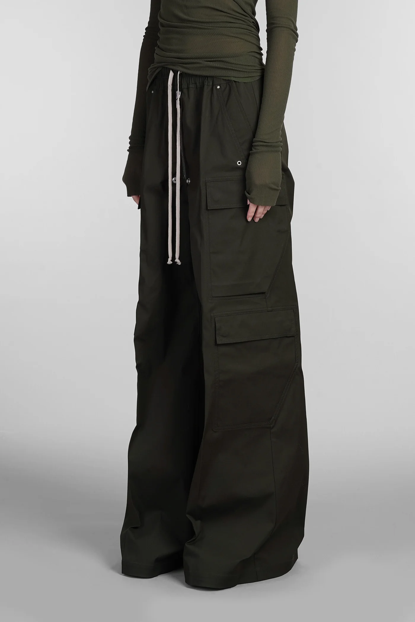 Cargobelas Pants in green cotton - Image 4
