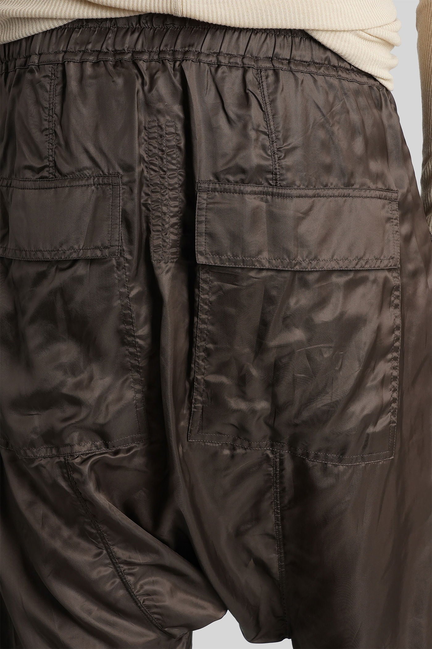 Drawstring cropped Pants in grey polyamide polyester - Image 5