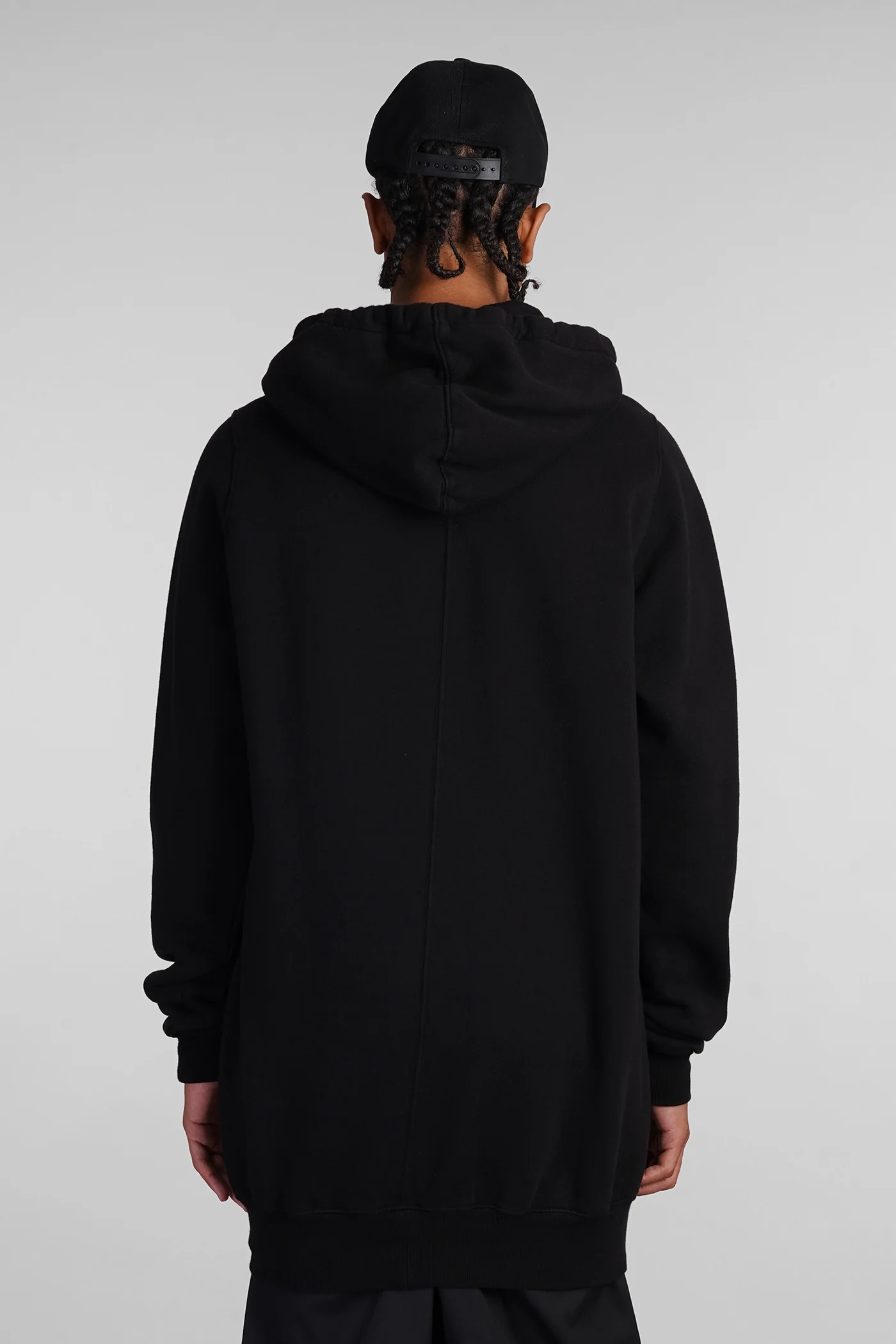 Hoodie Sweatshirt in black cotton - Image 3