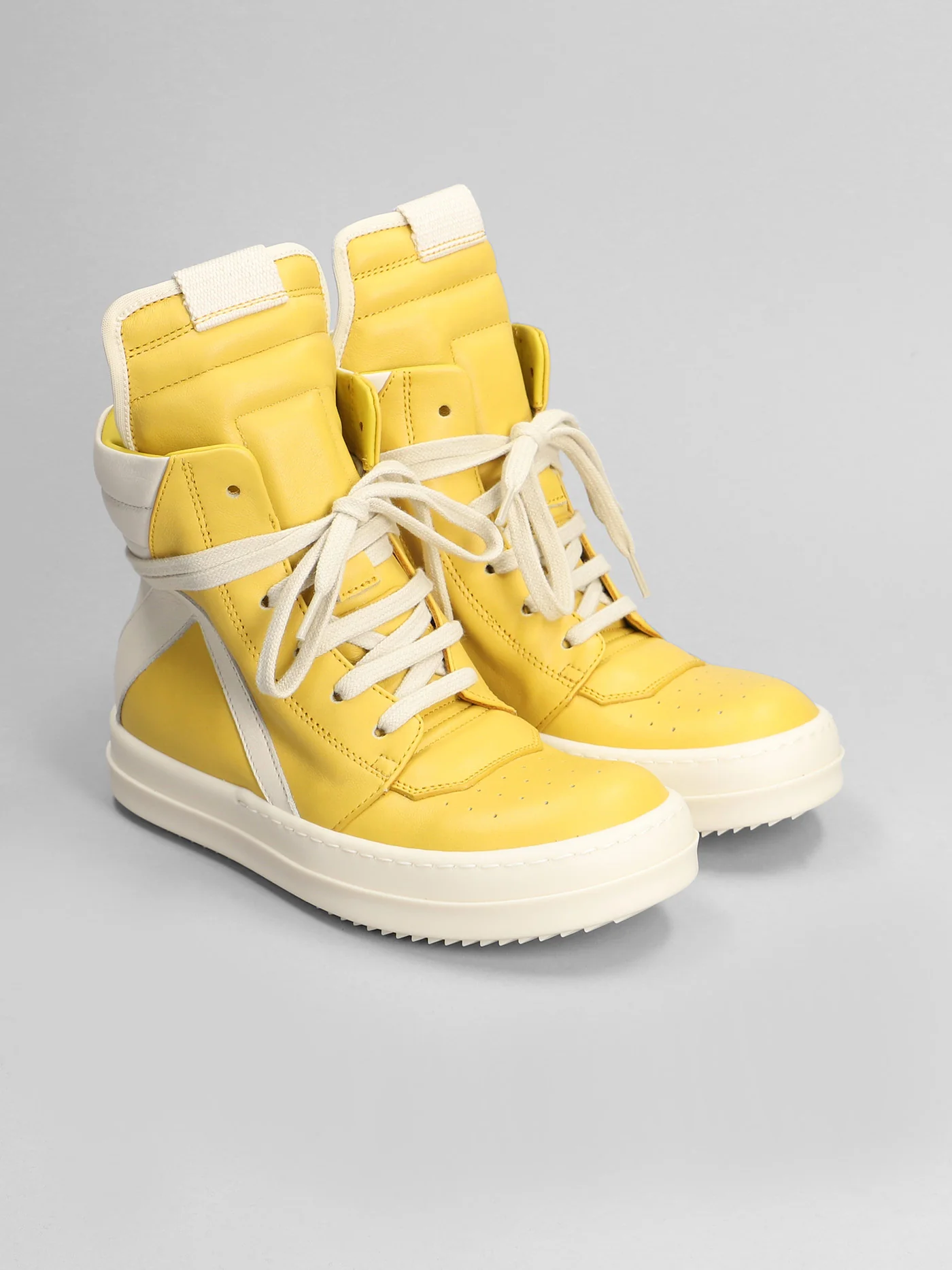 Geobasket Sneakers in yellow leather - Image 2