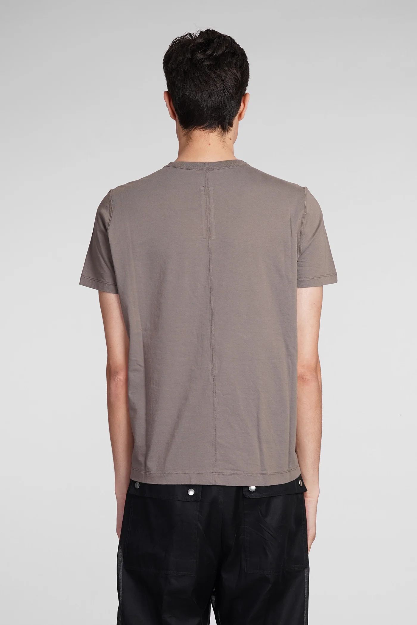 Short level t T-Shirt in grey cotton - Image 3