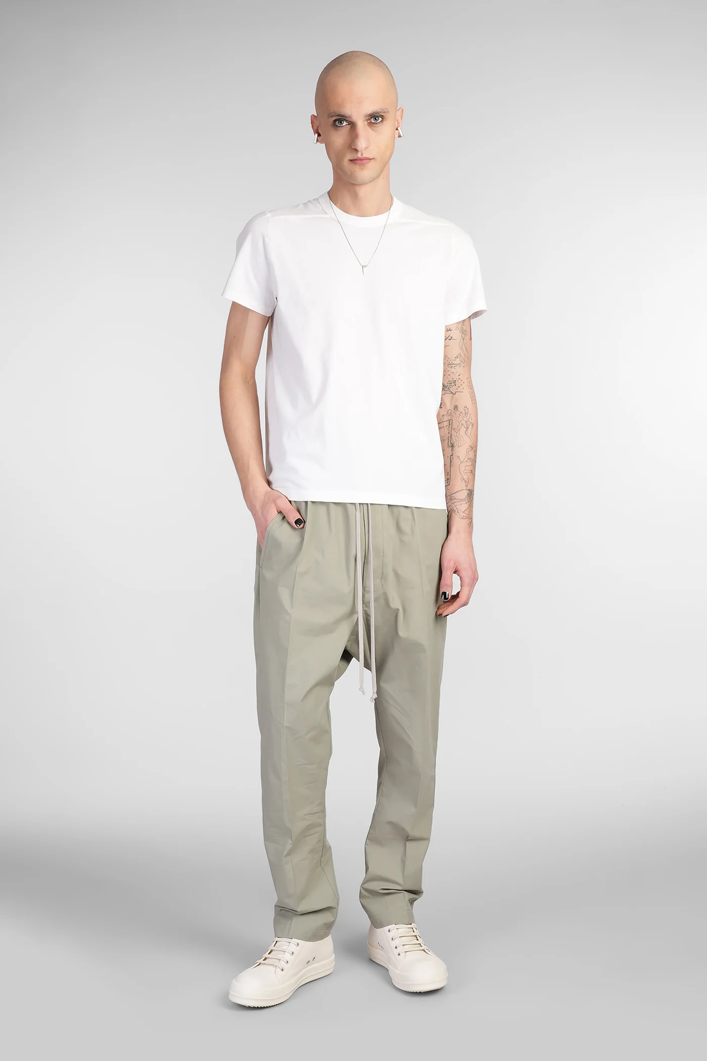 Short level t T-Shirt in white cotton - Image 2