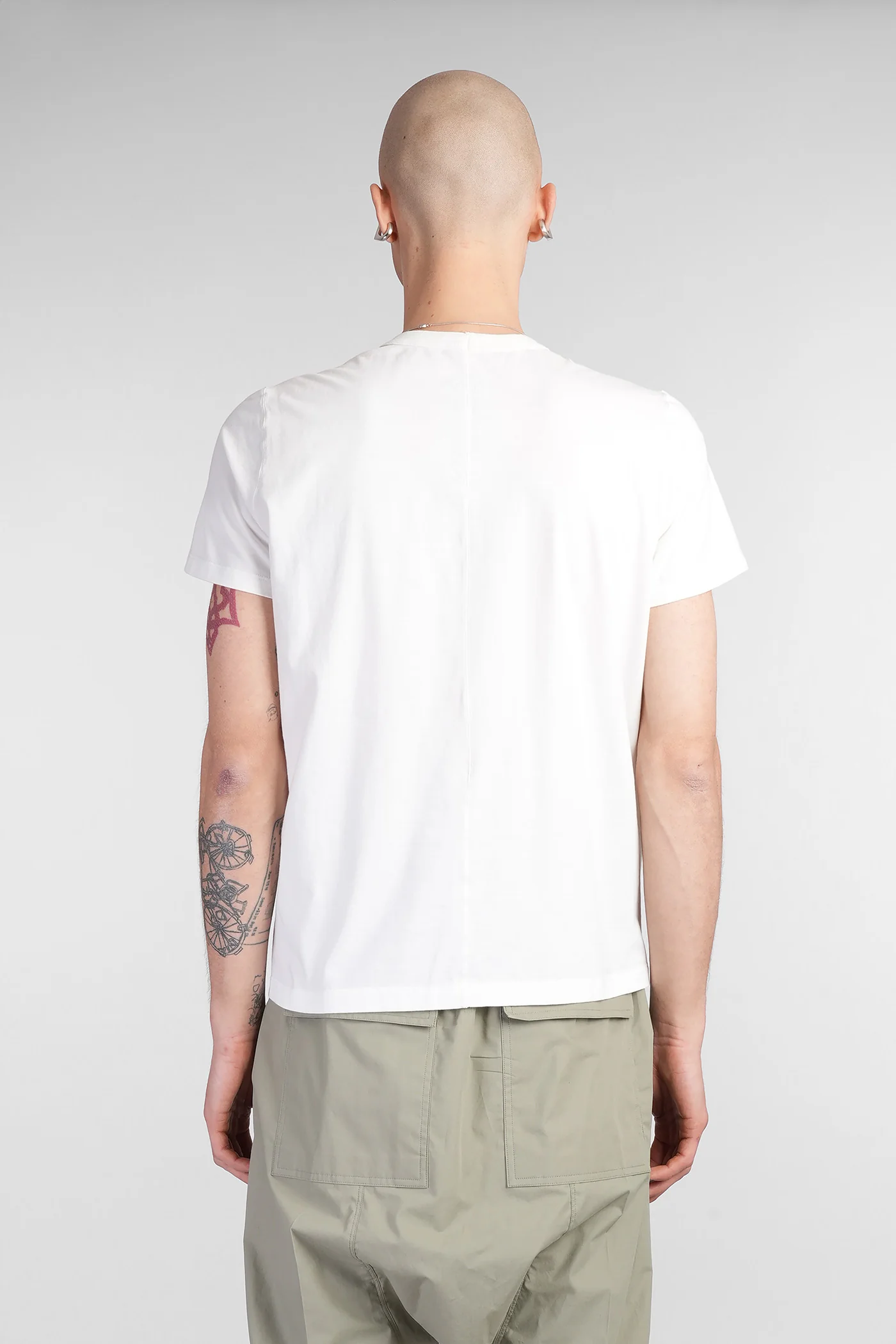 Short level t T-Shirt in white cotton - Image 3