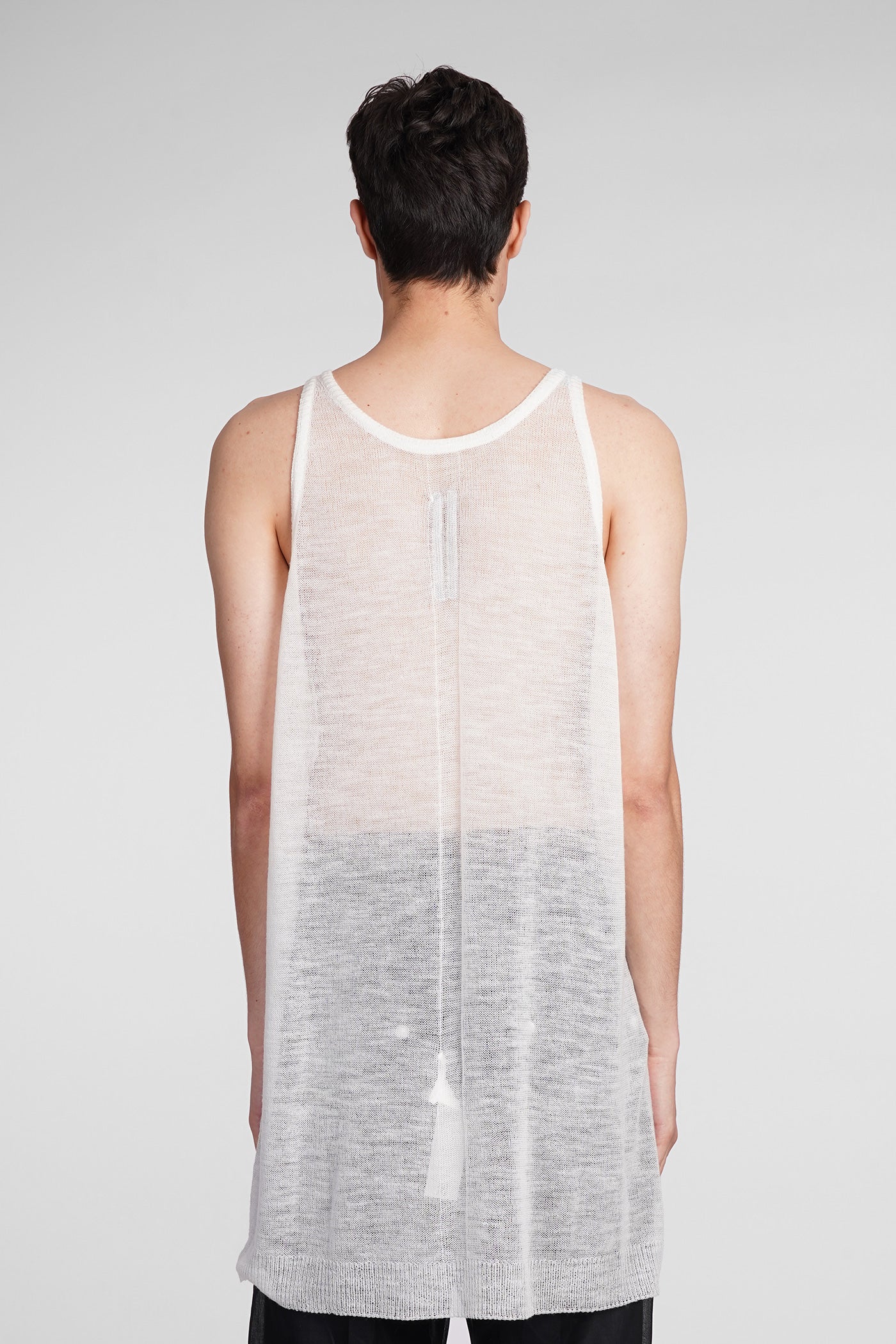Tank tank Top in white wool - Image 3