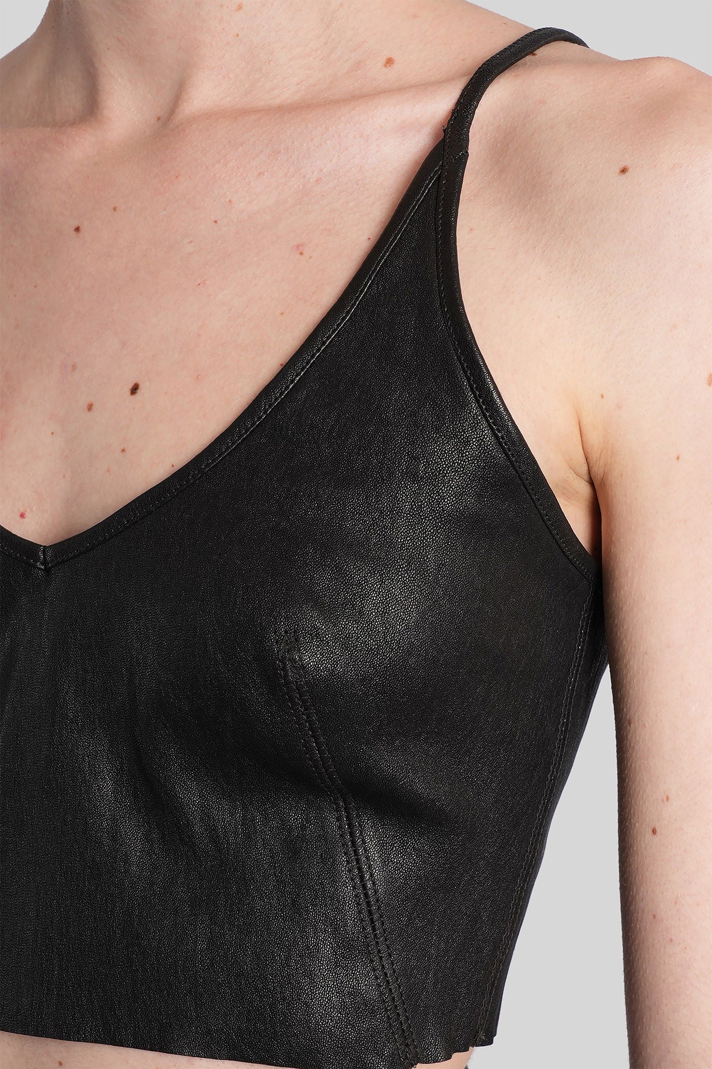 Top Topwear in black leather - Image 5