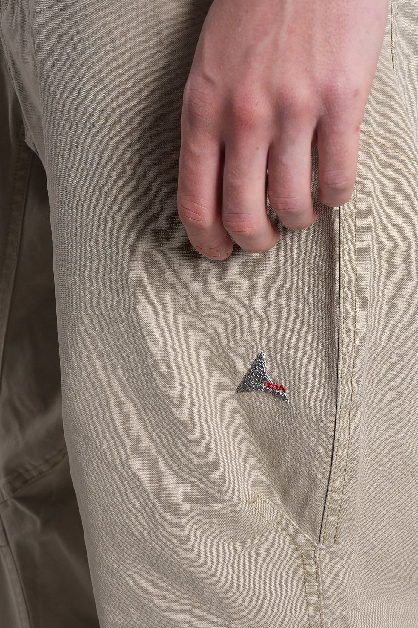 Crimp shaped pant Pants in beige cotton - Image 5