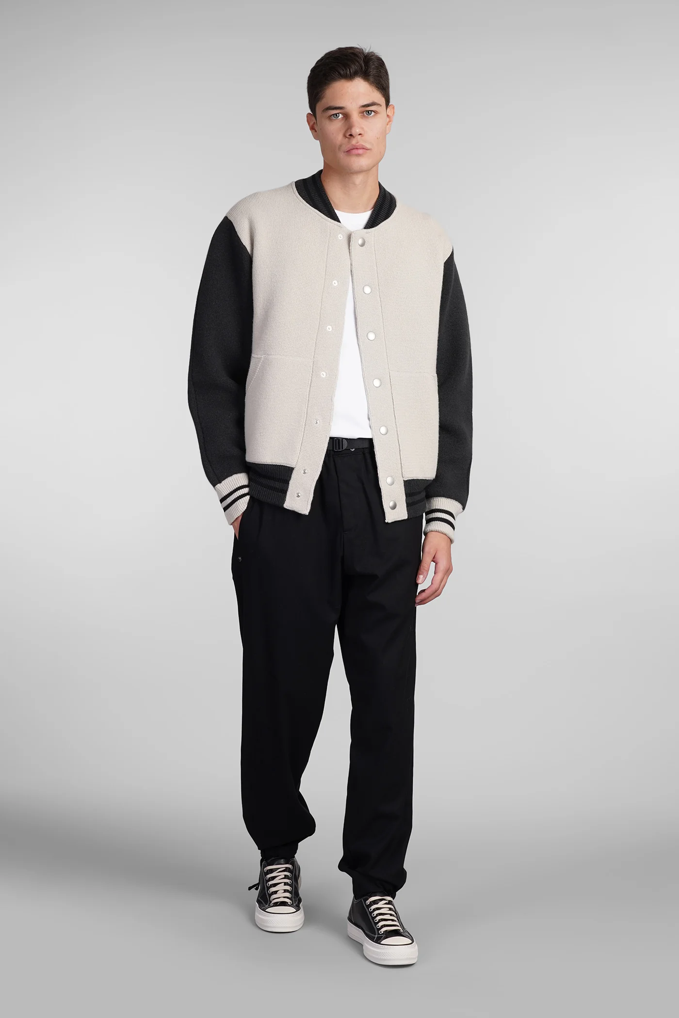 Bomber Jacket in beige wool - Image 2