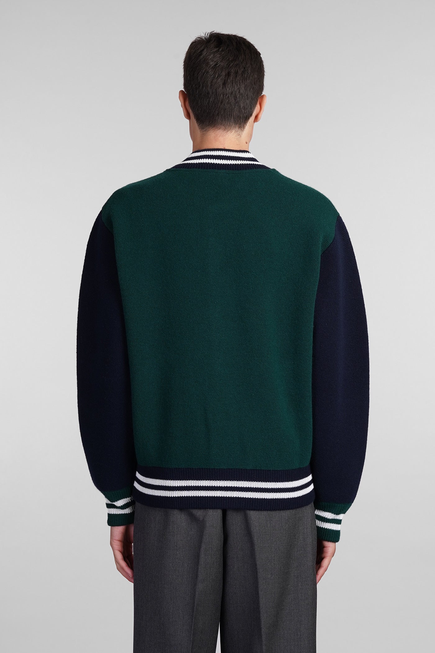 Bomber Jacket in green wool - Image 3