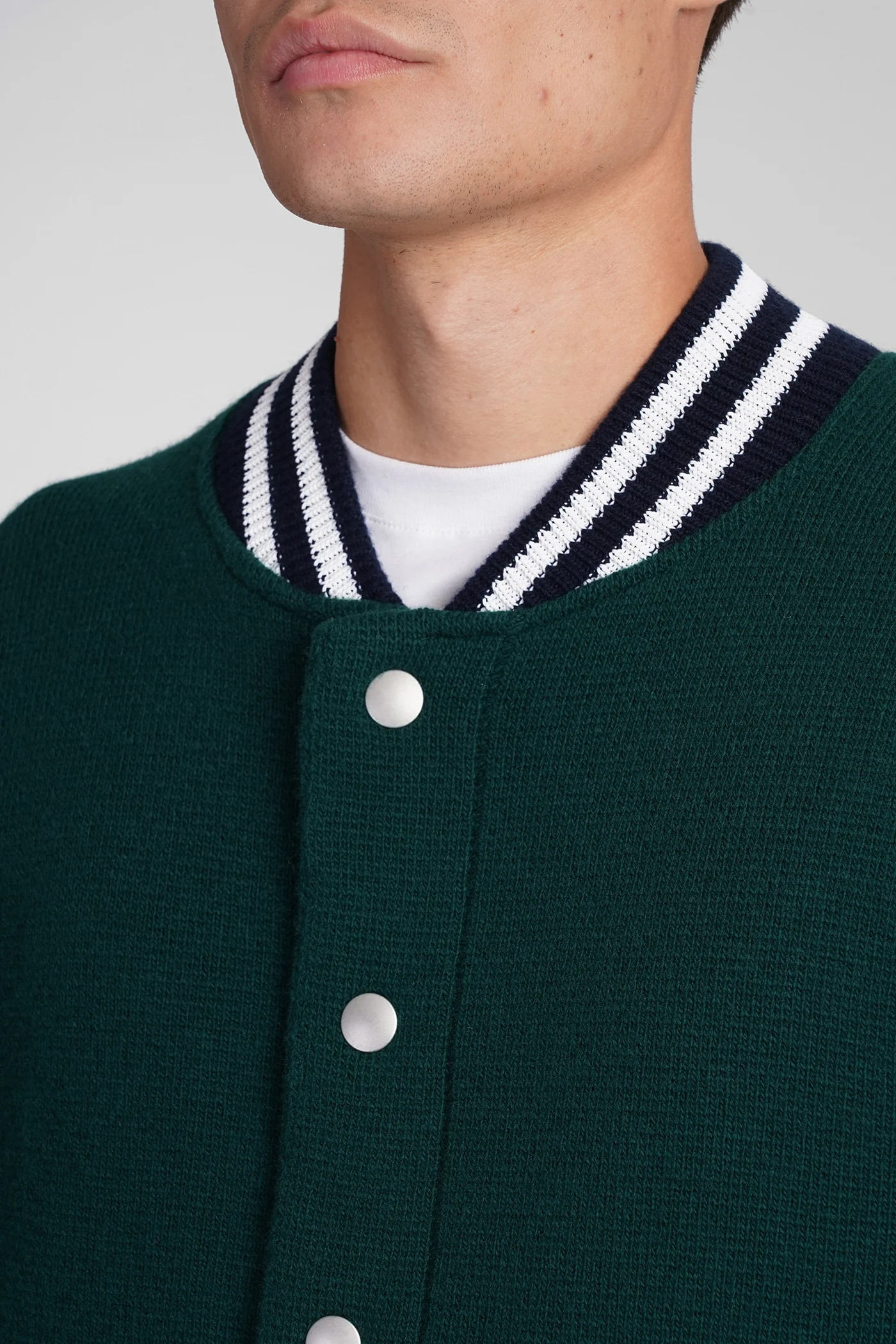 Bomber Jacket in green wool - Image 5