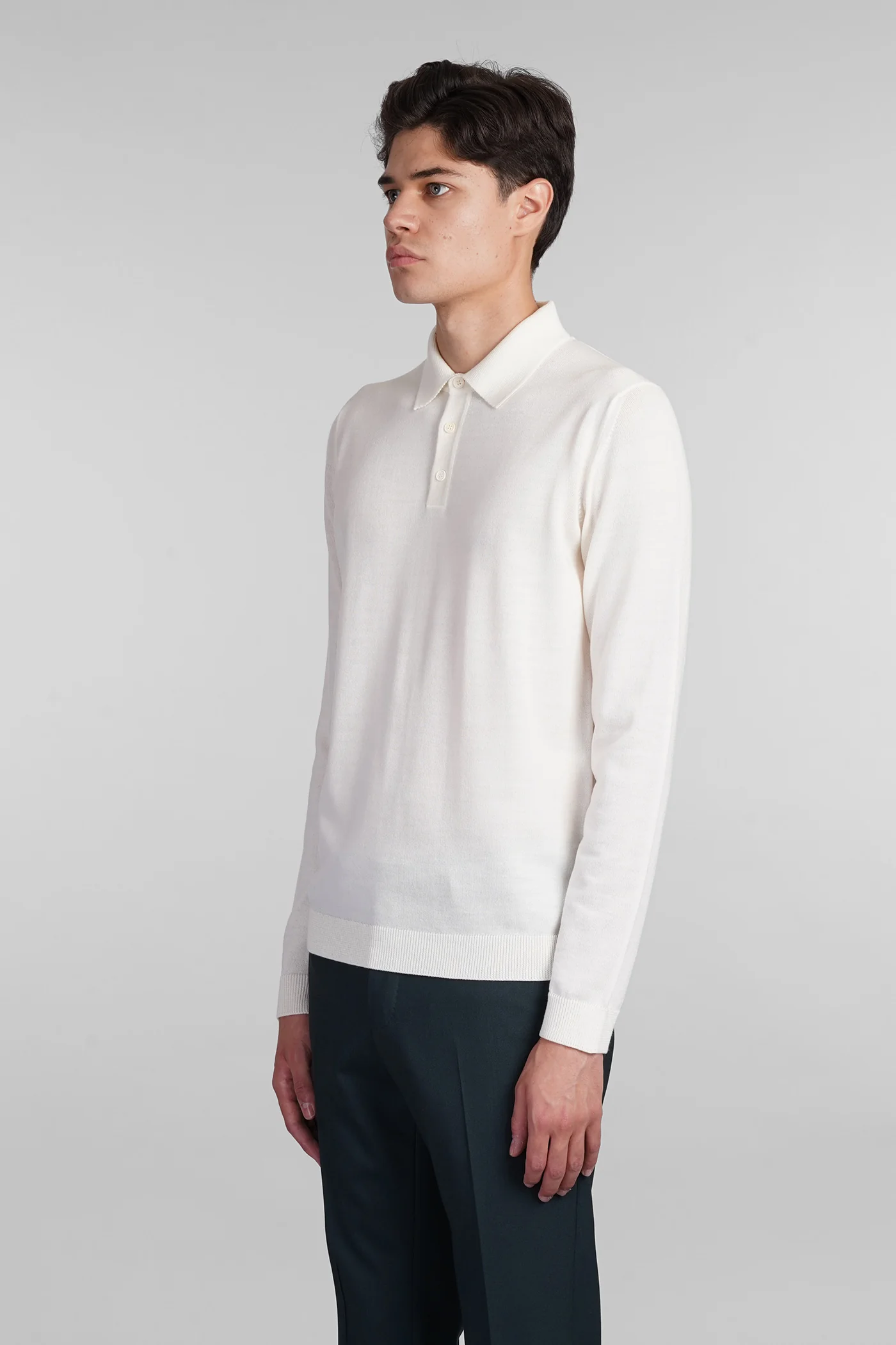 Polo in beige wool - Image 4