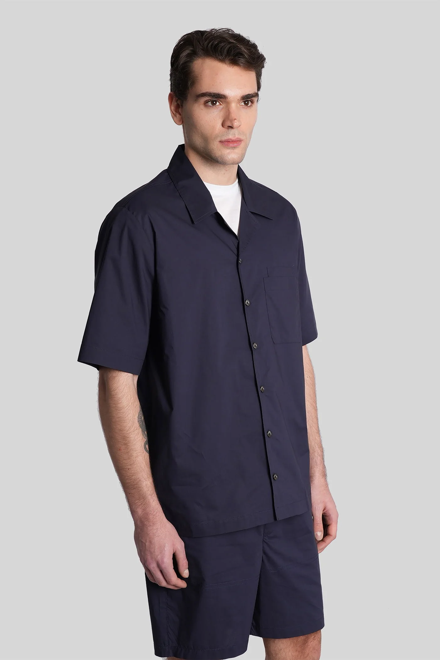 Shirt in blue cotton - Image 4