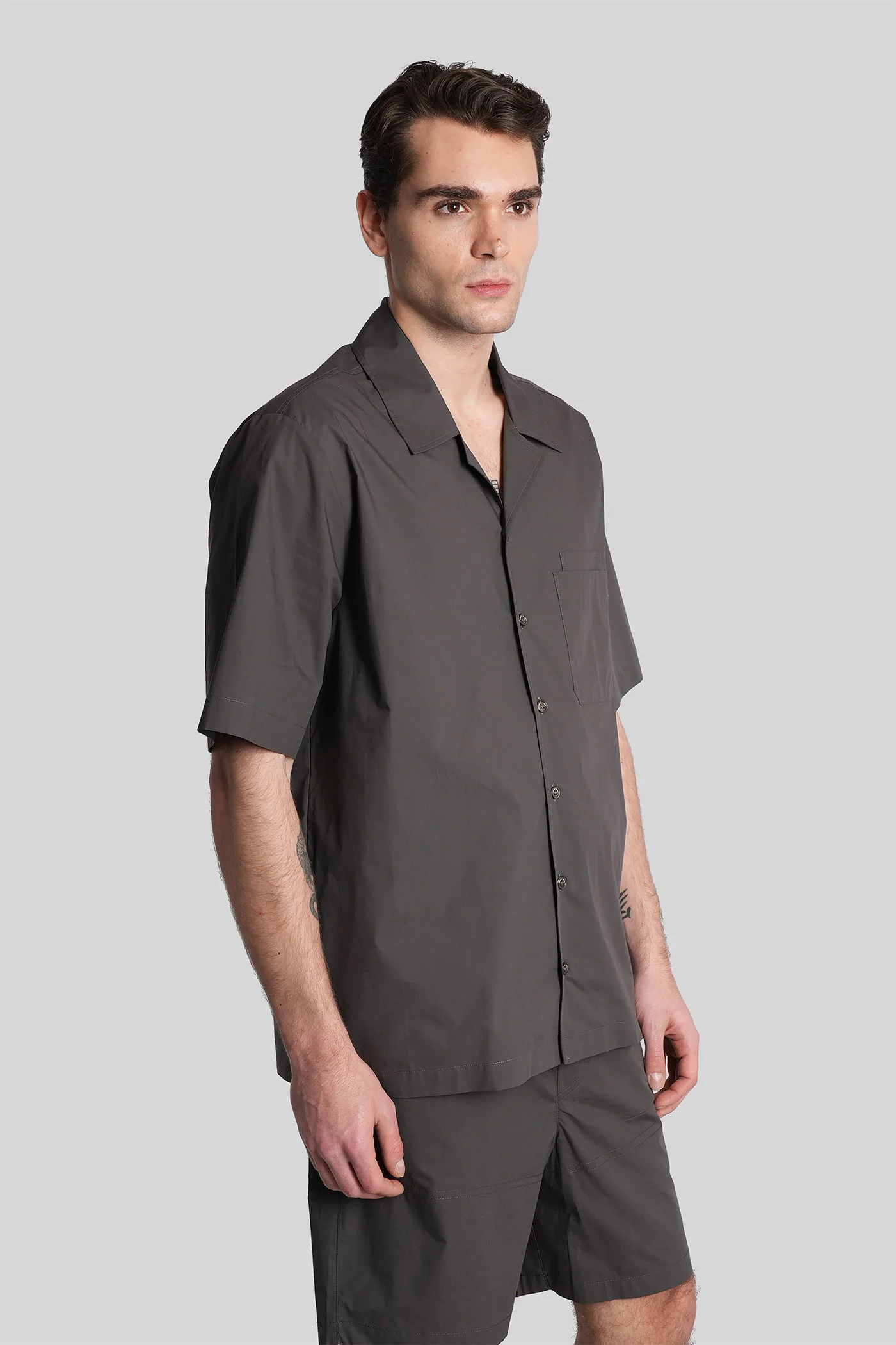 Shirt in brown cotton - Image 4