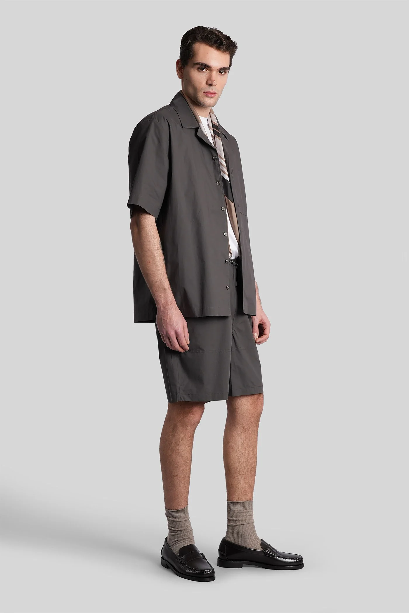 Shorts in grey cotton - Image 2