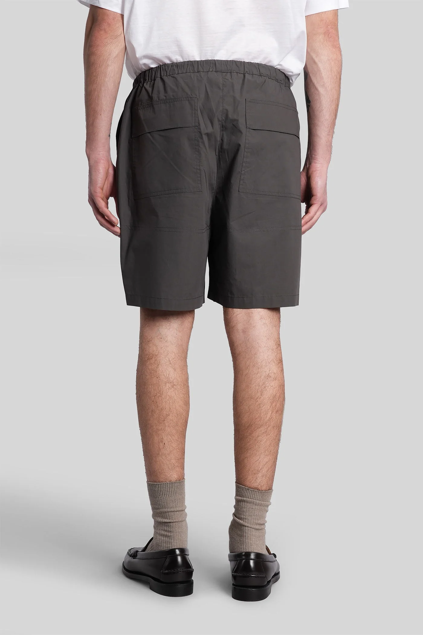 Shorts in grey cotton - Image 3