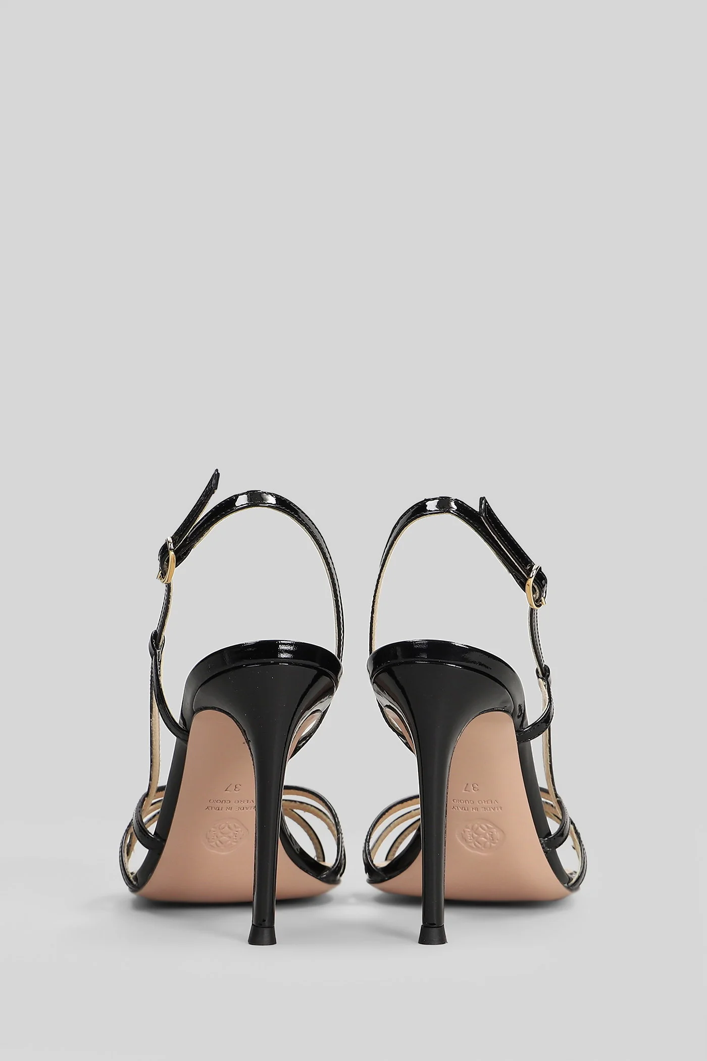 Oxford Sandals in black patent leather - Image 4