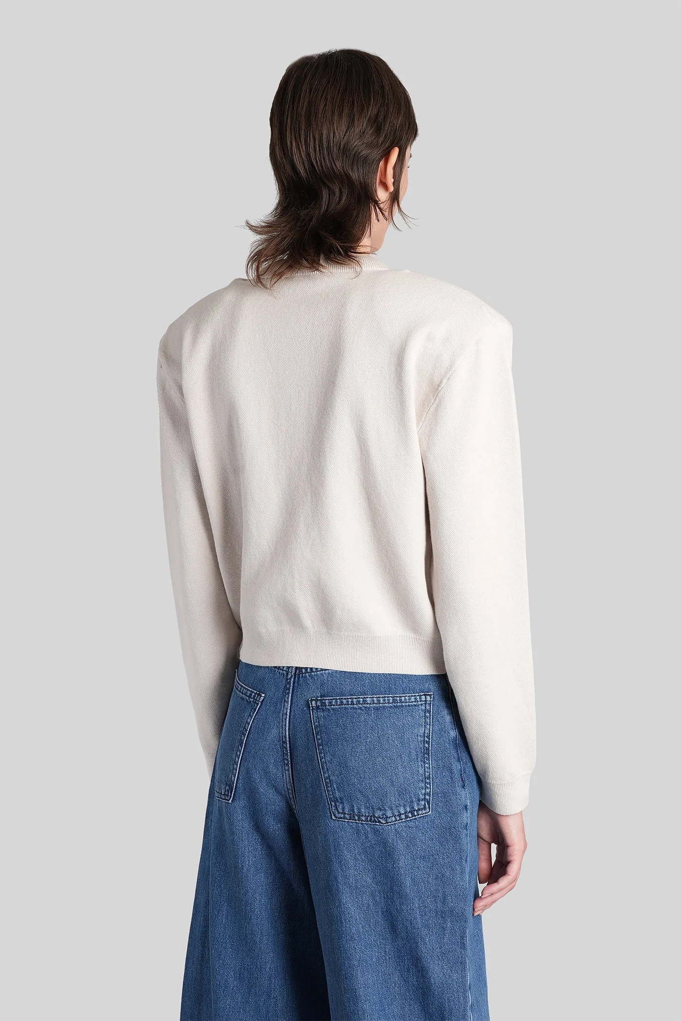 Cardigan in beige cotton - Image 3