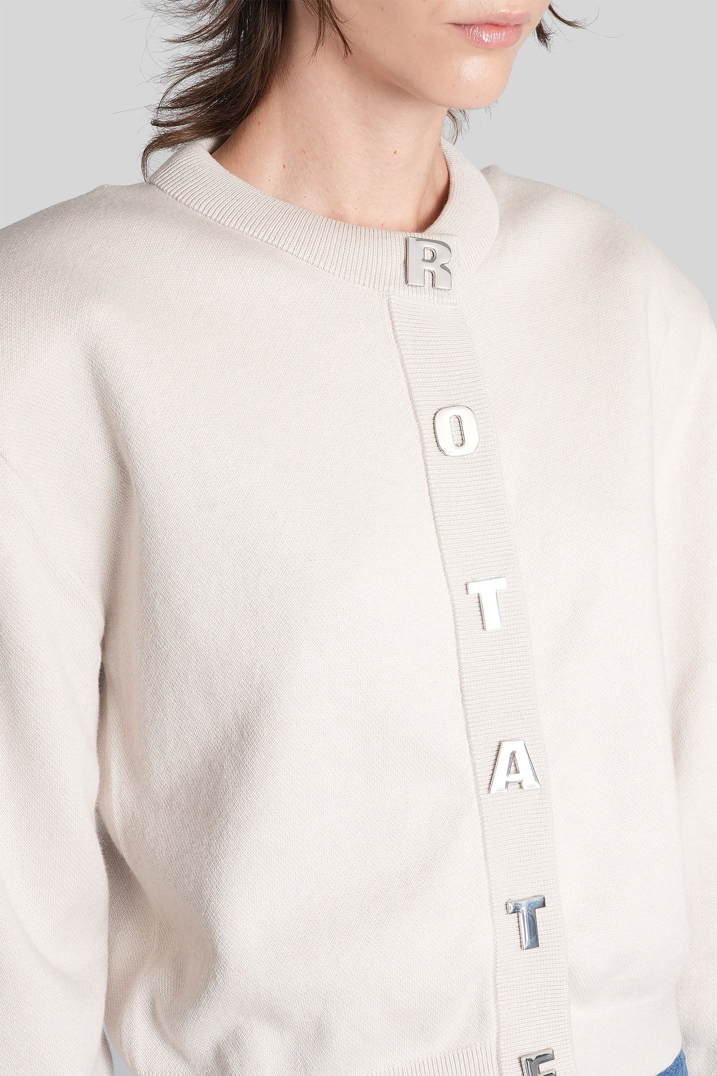 Cardigan in beige cotton - Image 5