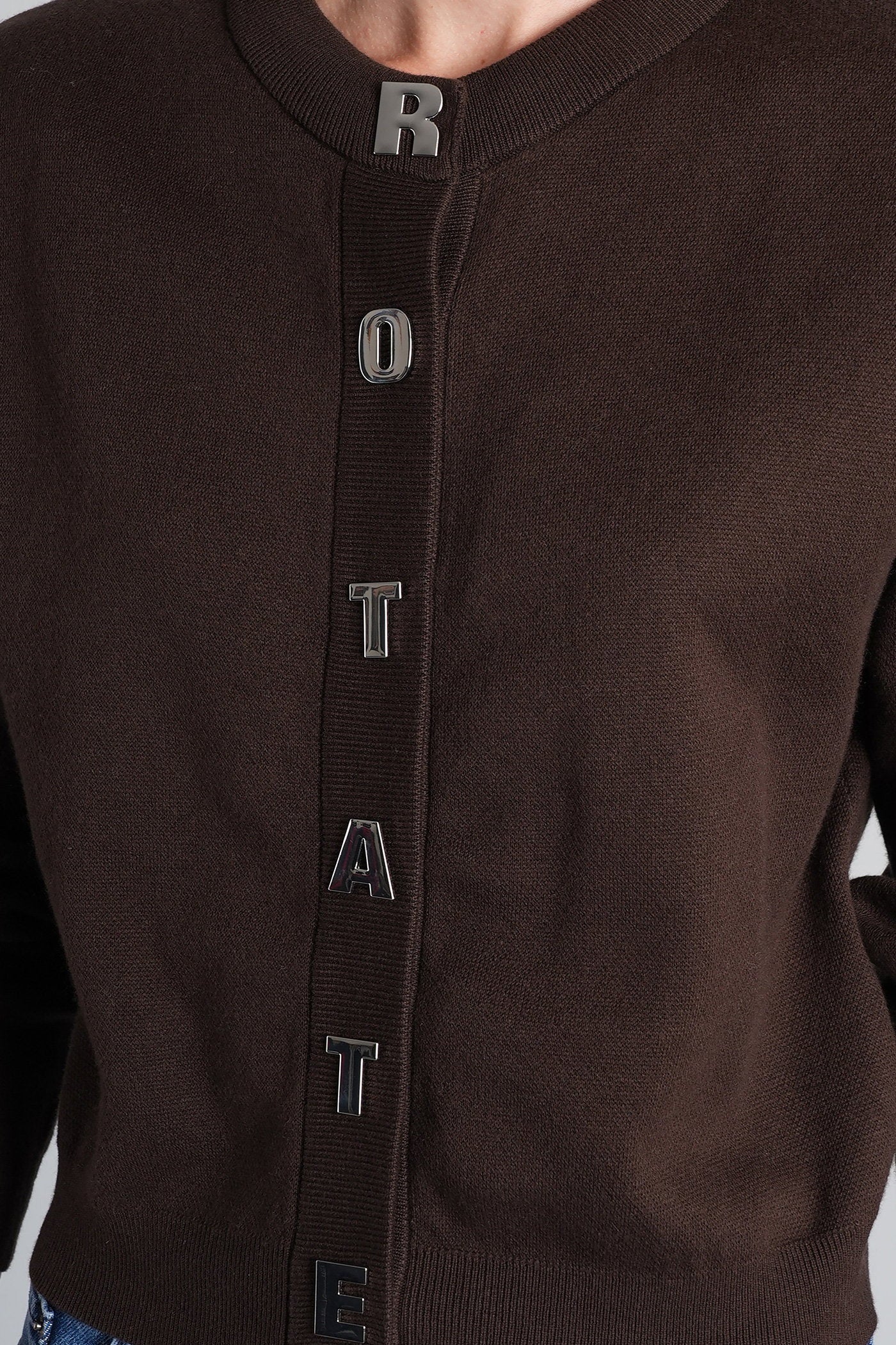 Cardigan in brown cotton - Image 5
