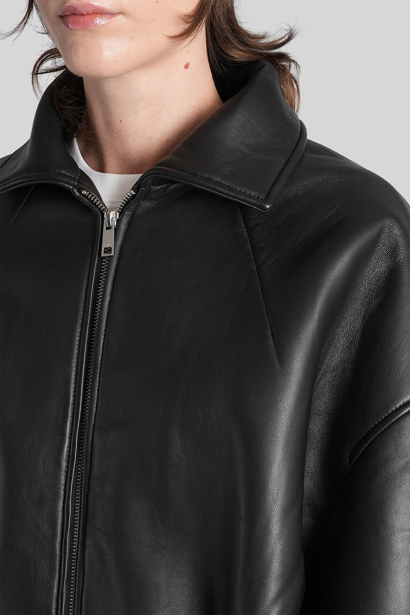 Leather jacket in black leather - Image 5