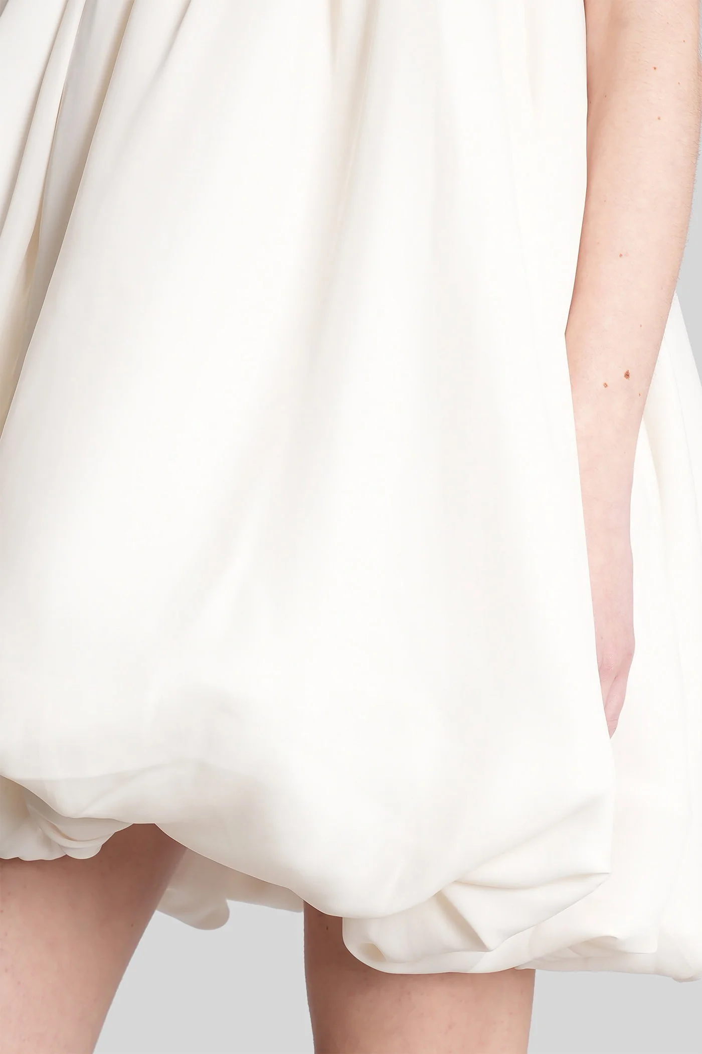 Mini dress in white polyester - Image 5