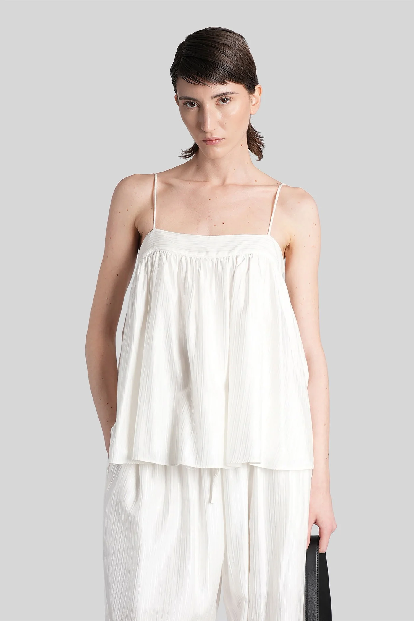 Topwear in white viscose