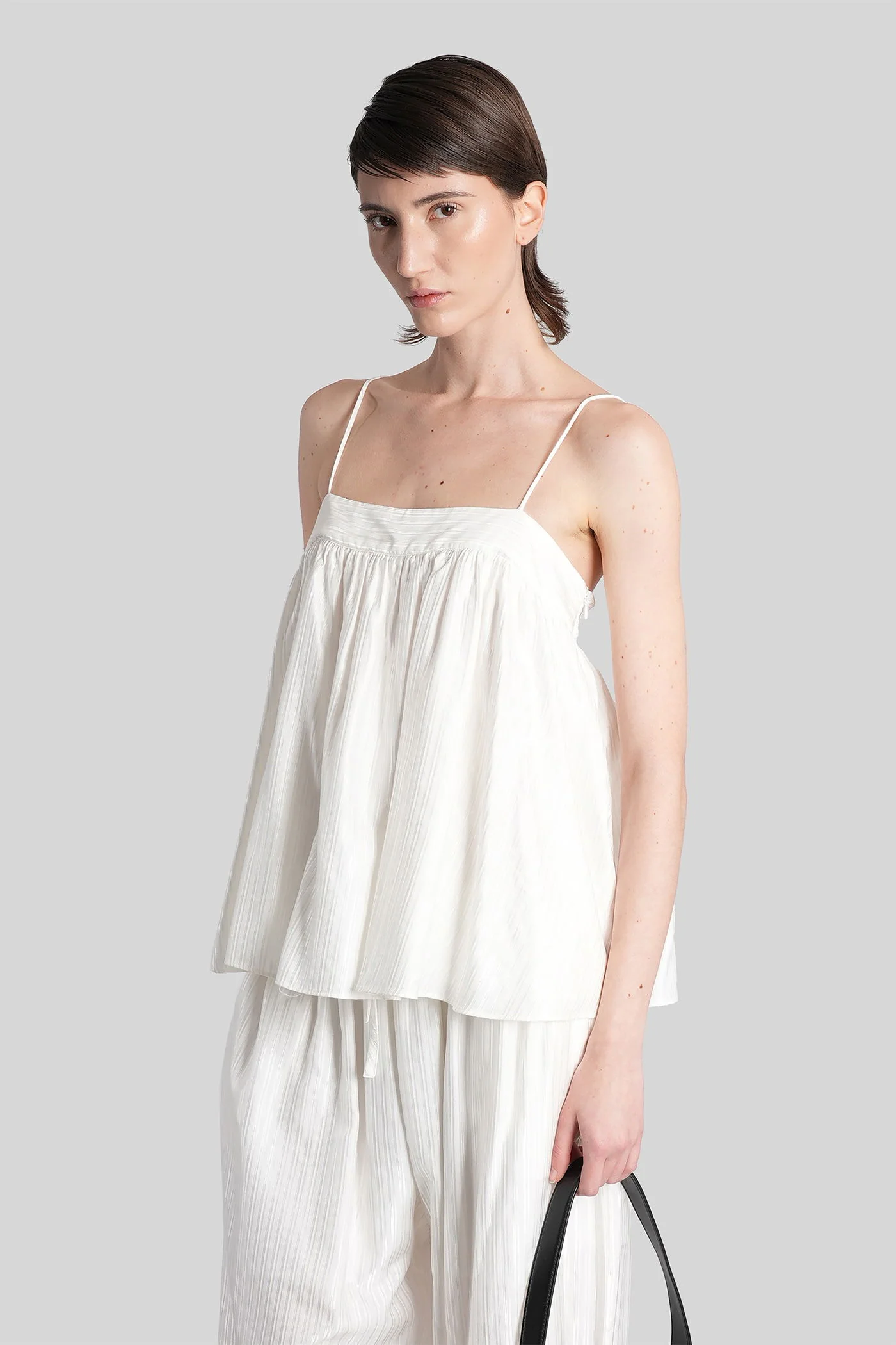 Topwear in white viscose - Image 4