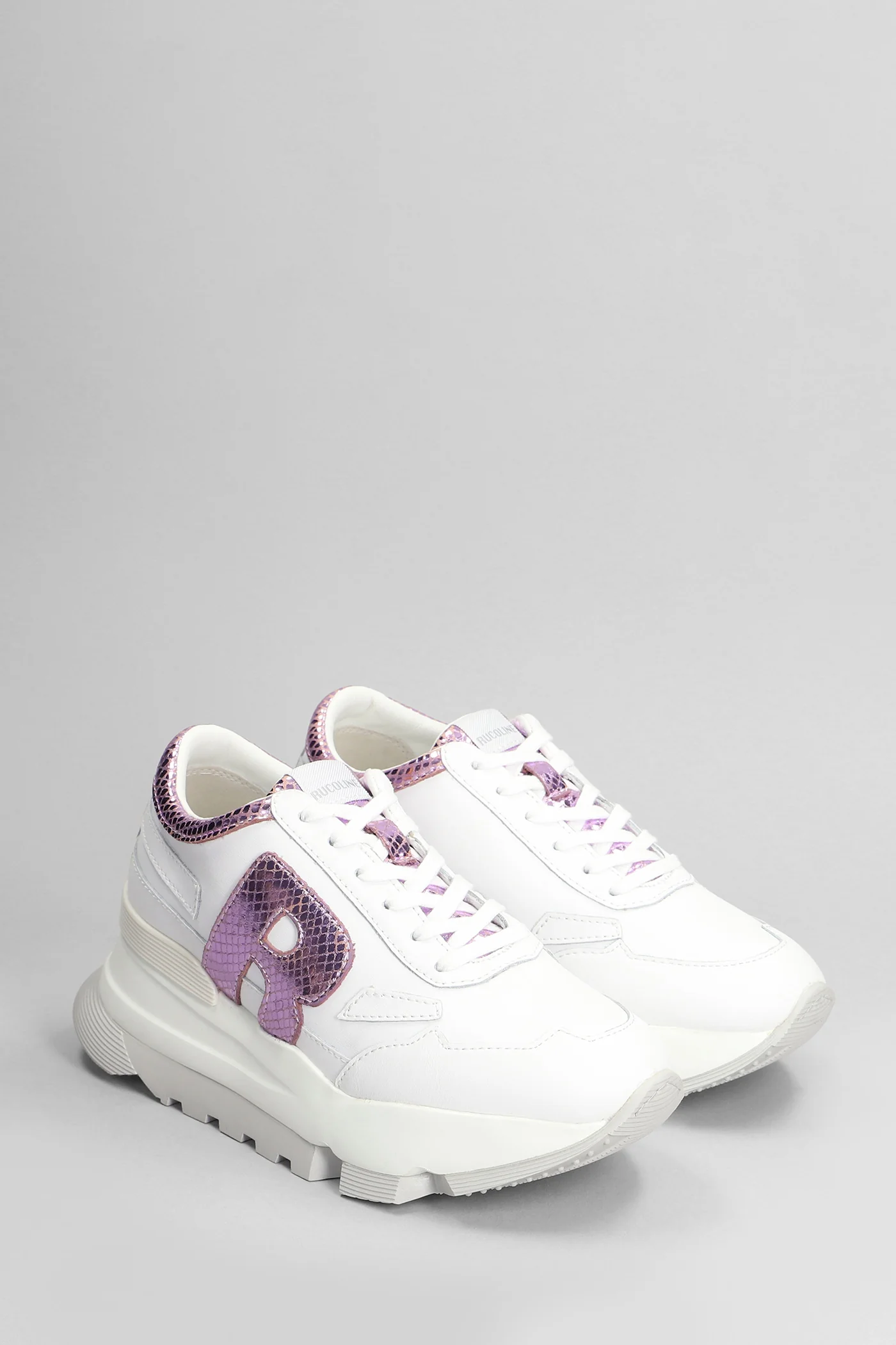 Aki Sneakers in white leather - Image 2