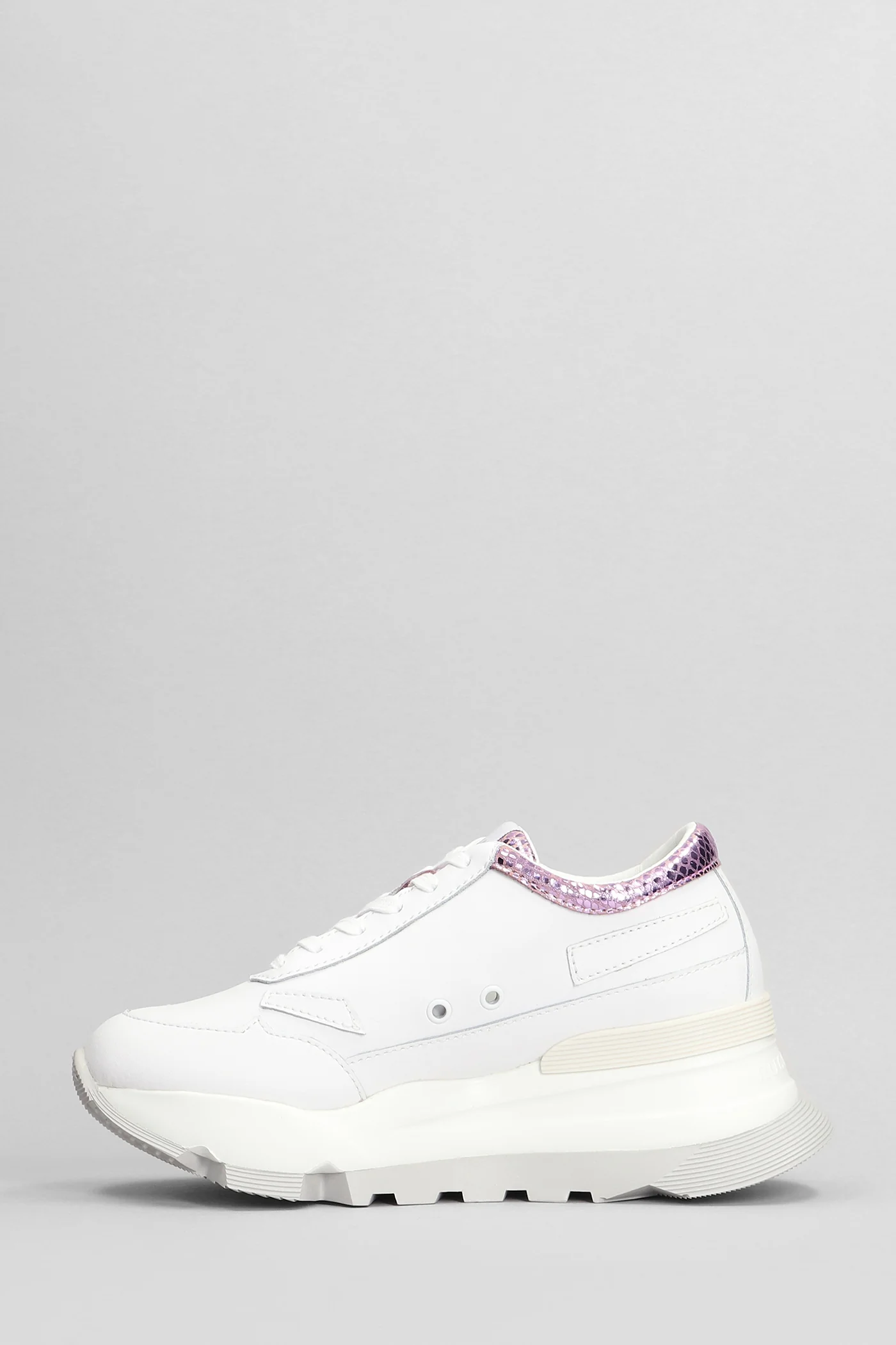Aki Sneakers in white leather - Image 3