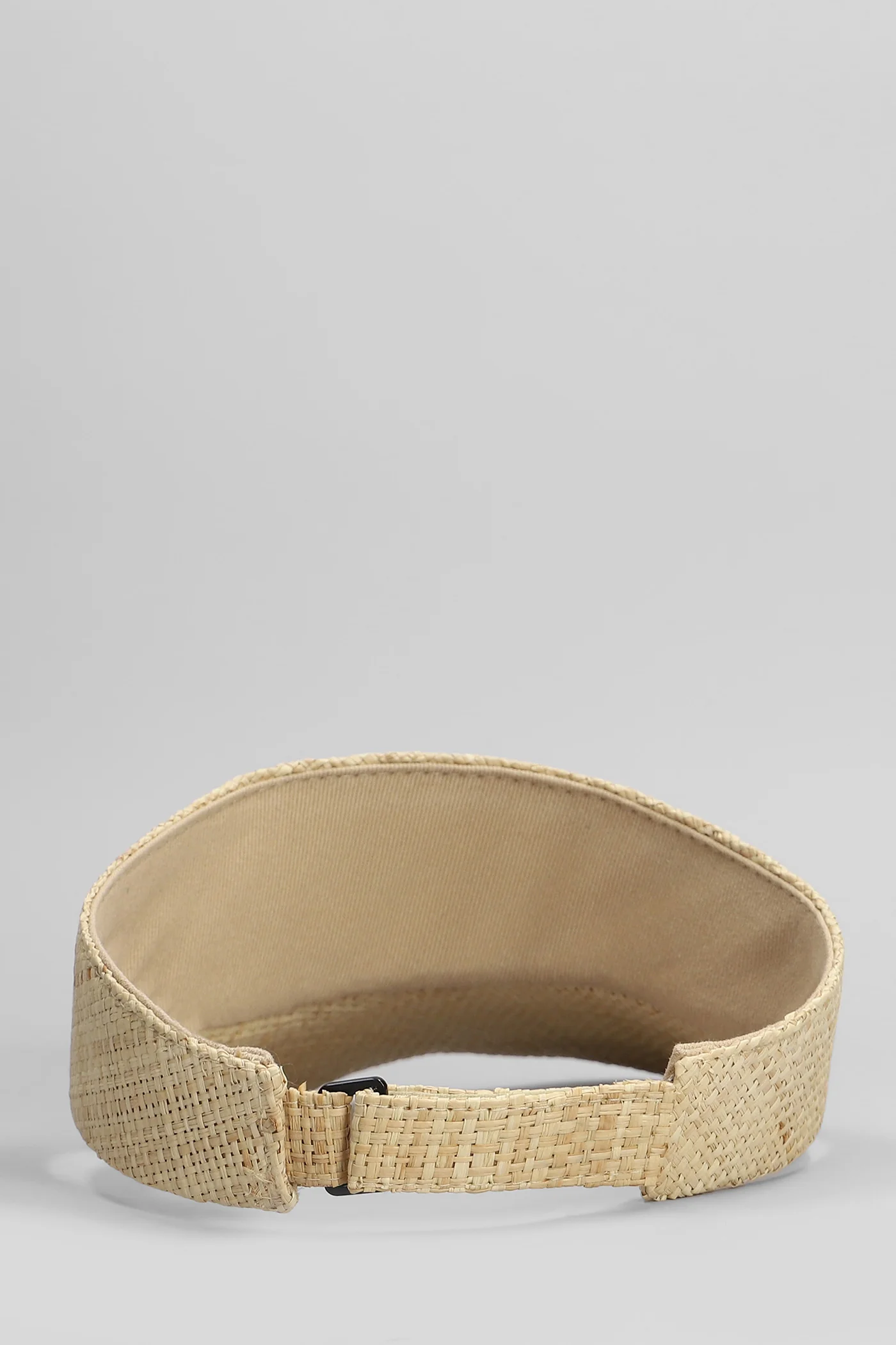 Sunburnt Visor Hats in beige raffia - Image 3