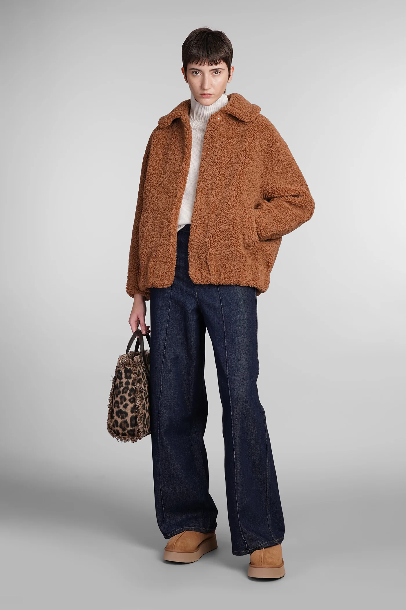 Abel Bomber Jacket in brown polyester - Image 2