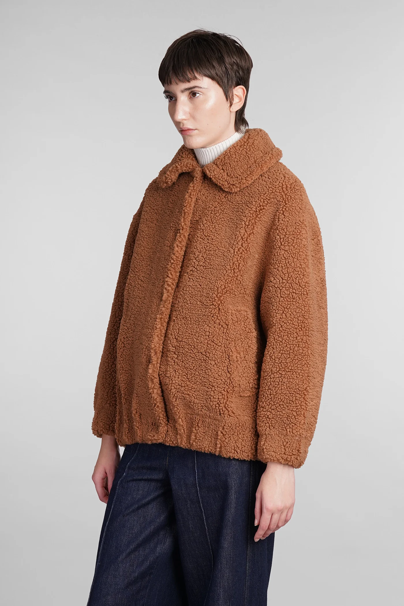 Abel Bomber Jacket in brown polyester - Image 4