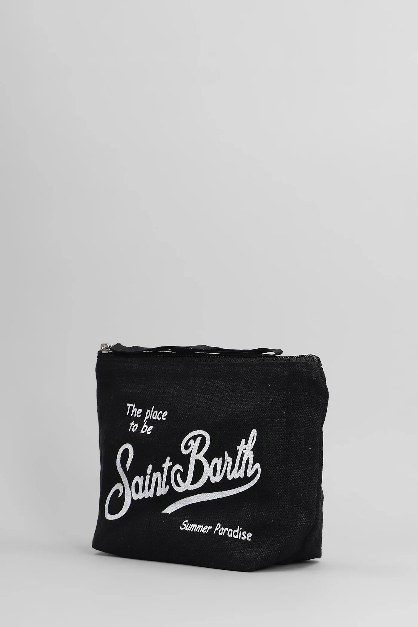 Aline linen Clutch in black linen - Image 2