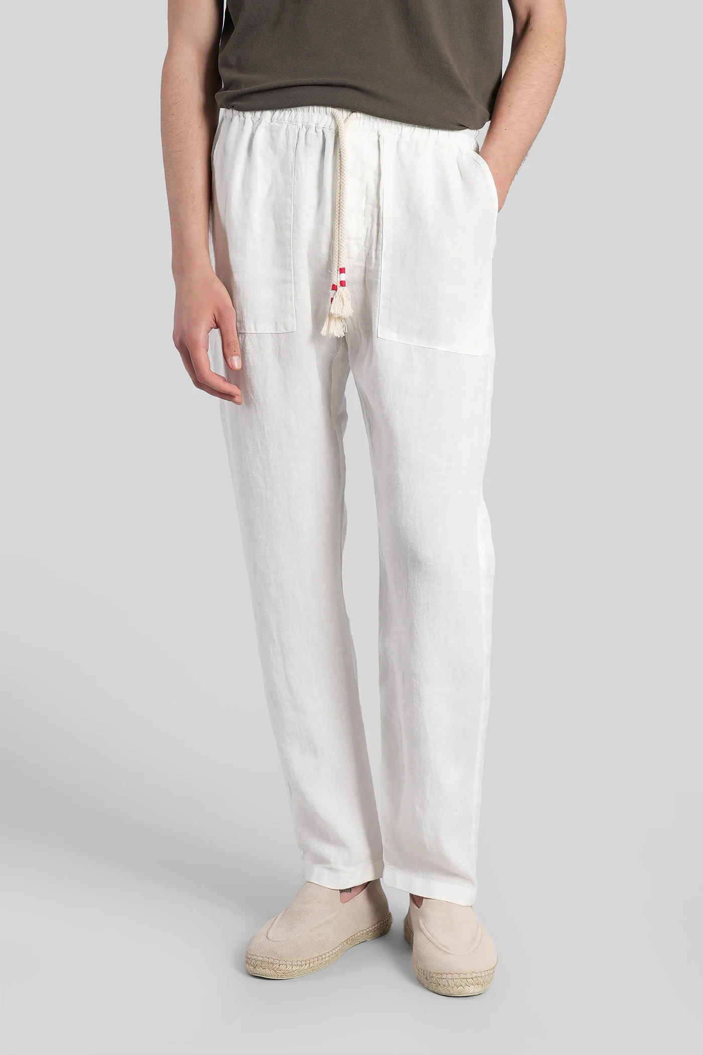 Calais Pants in white linen