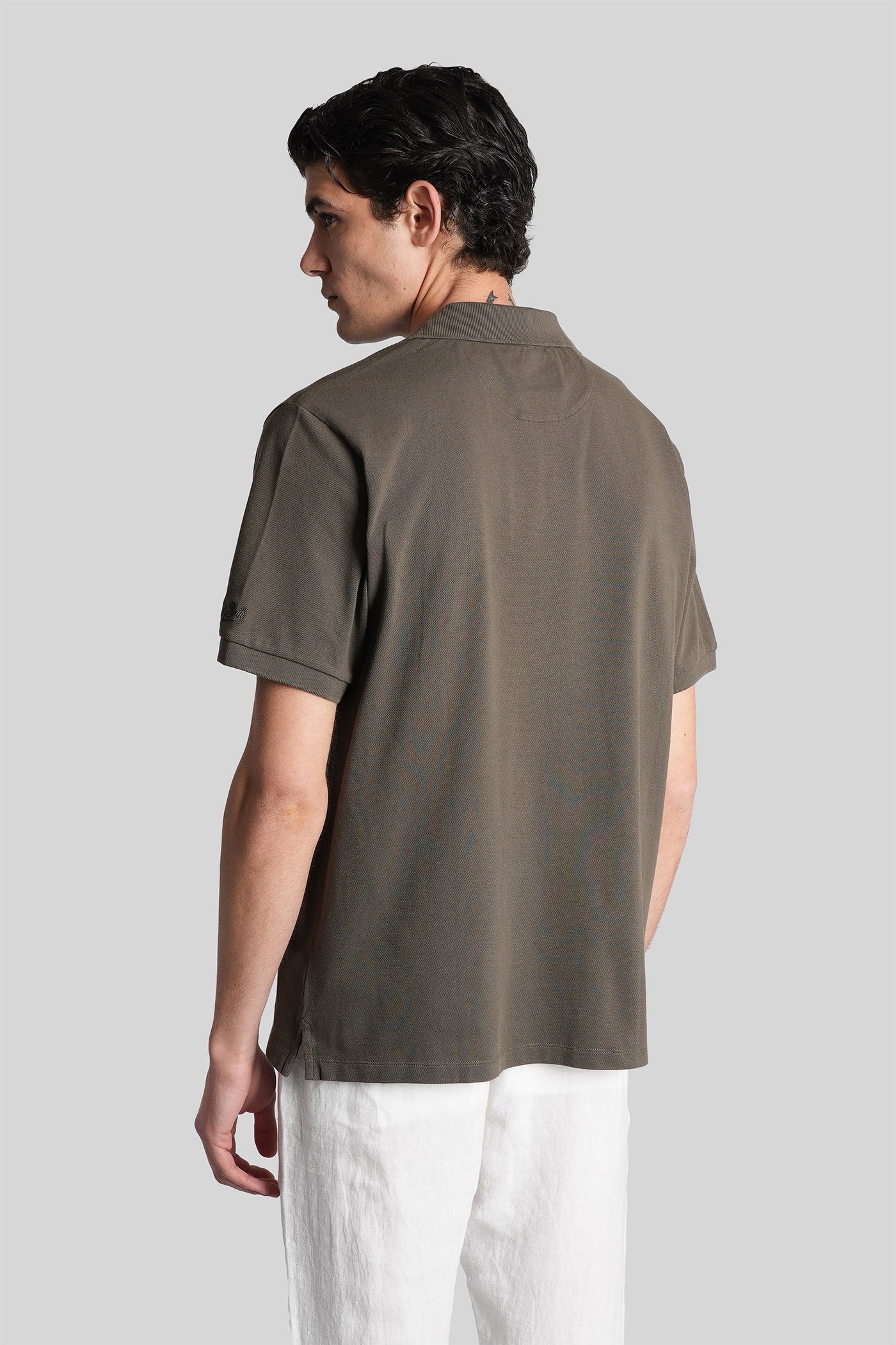 Charles Polo in green cotton - Image 3