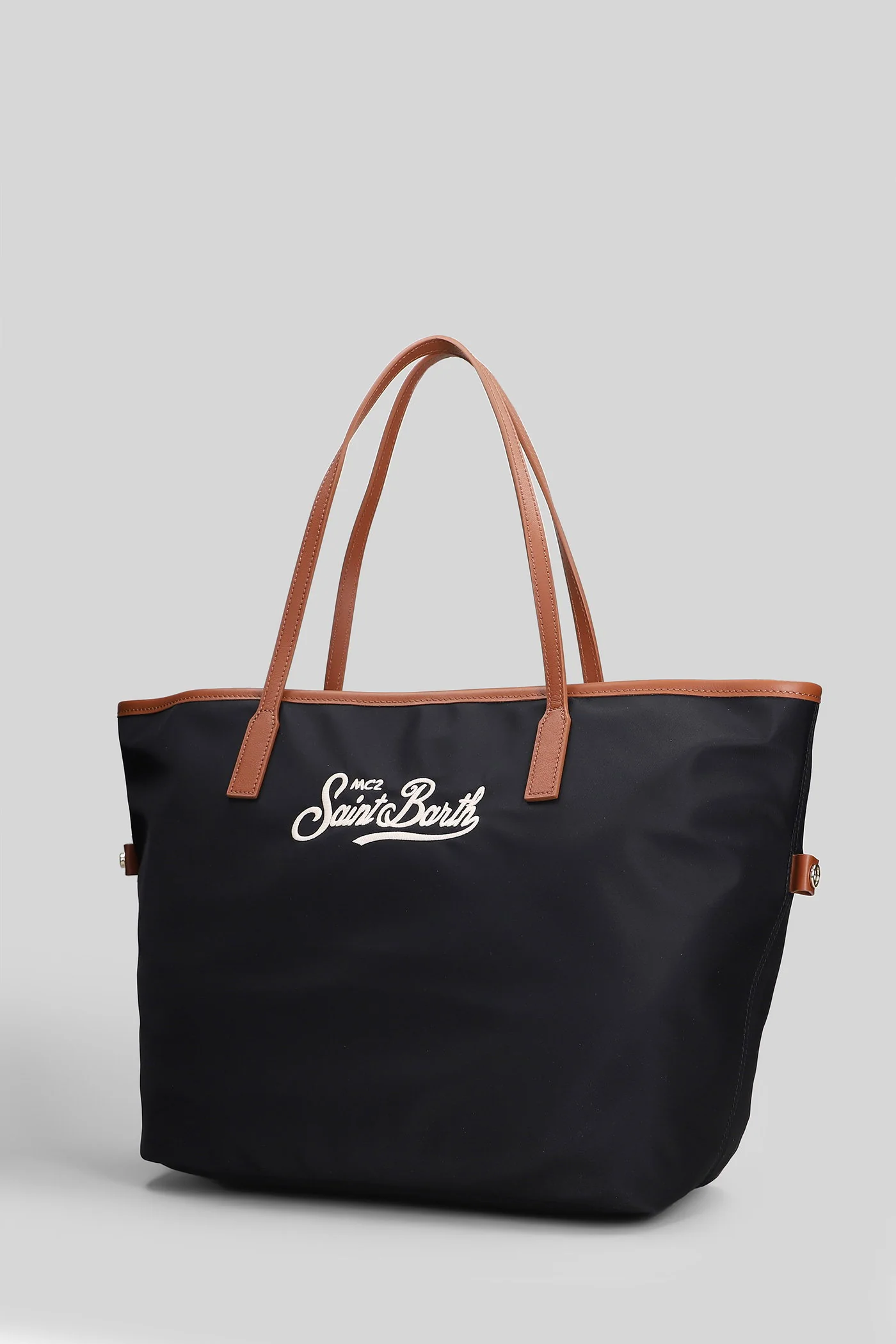 City Bag Mid Nylon Tote in black nylon - Image 2