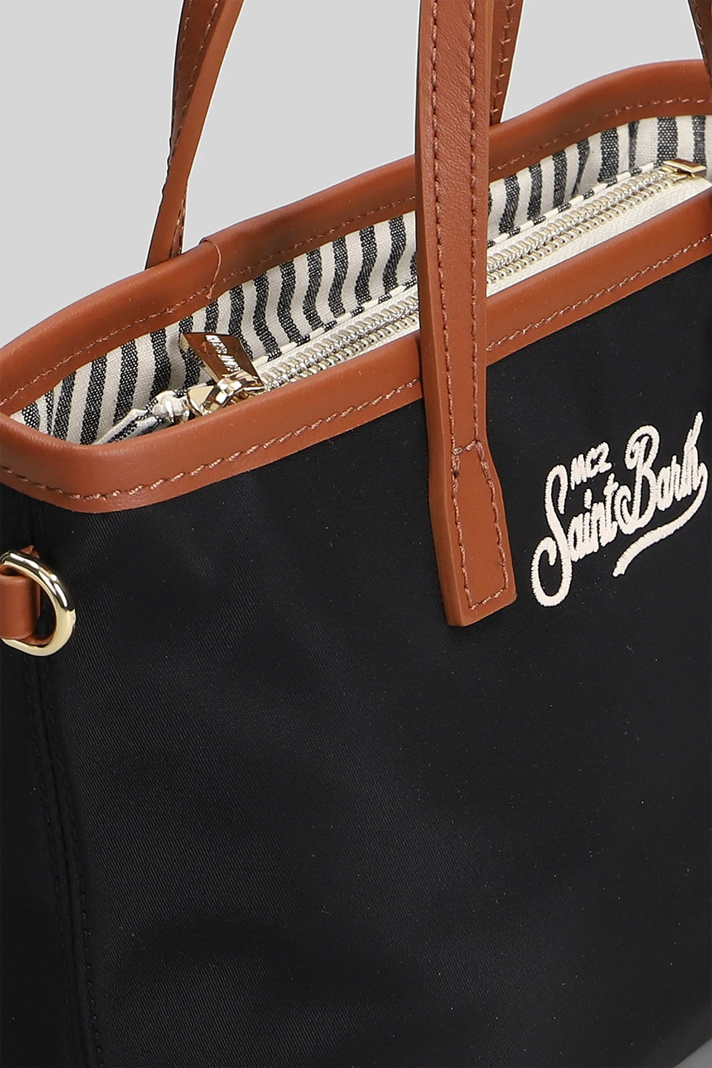 City Bag Mini Nylon Hand bag in black nylon - Image 4