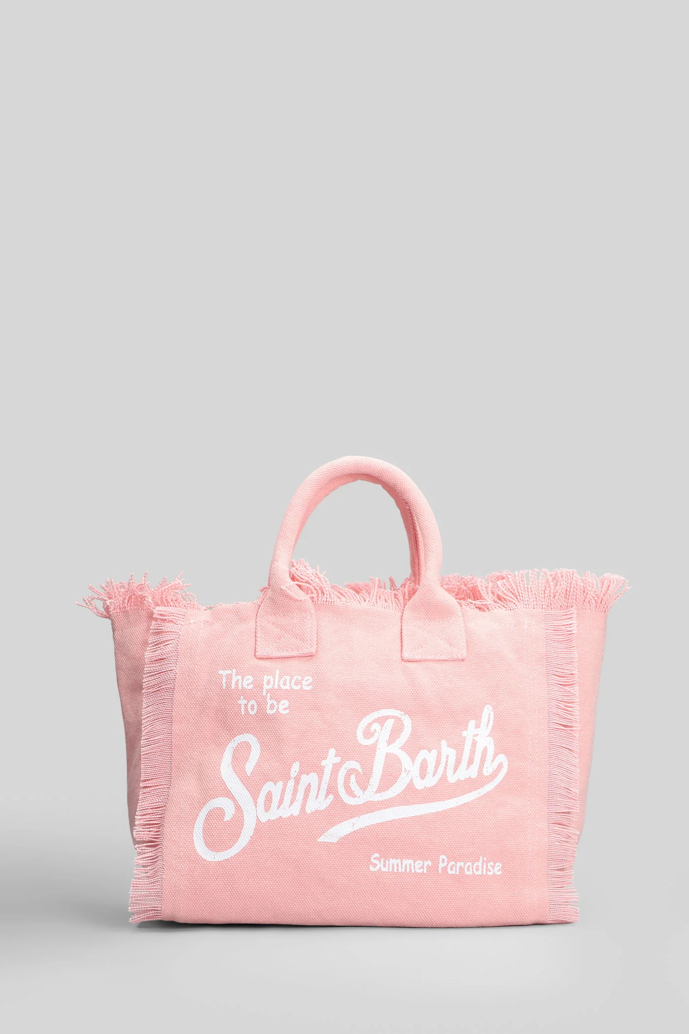 Colette Hand bag in rose-pink canvas - Image 3