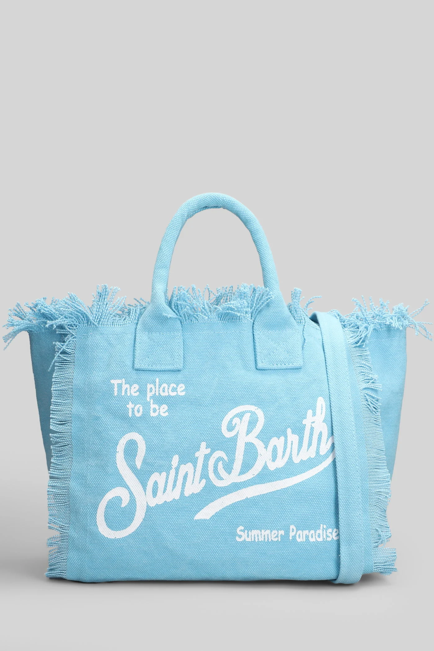 Colette Linen Hand bag in cyan canvas