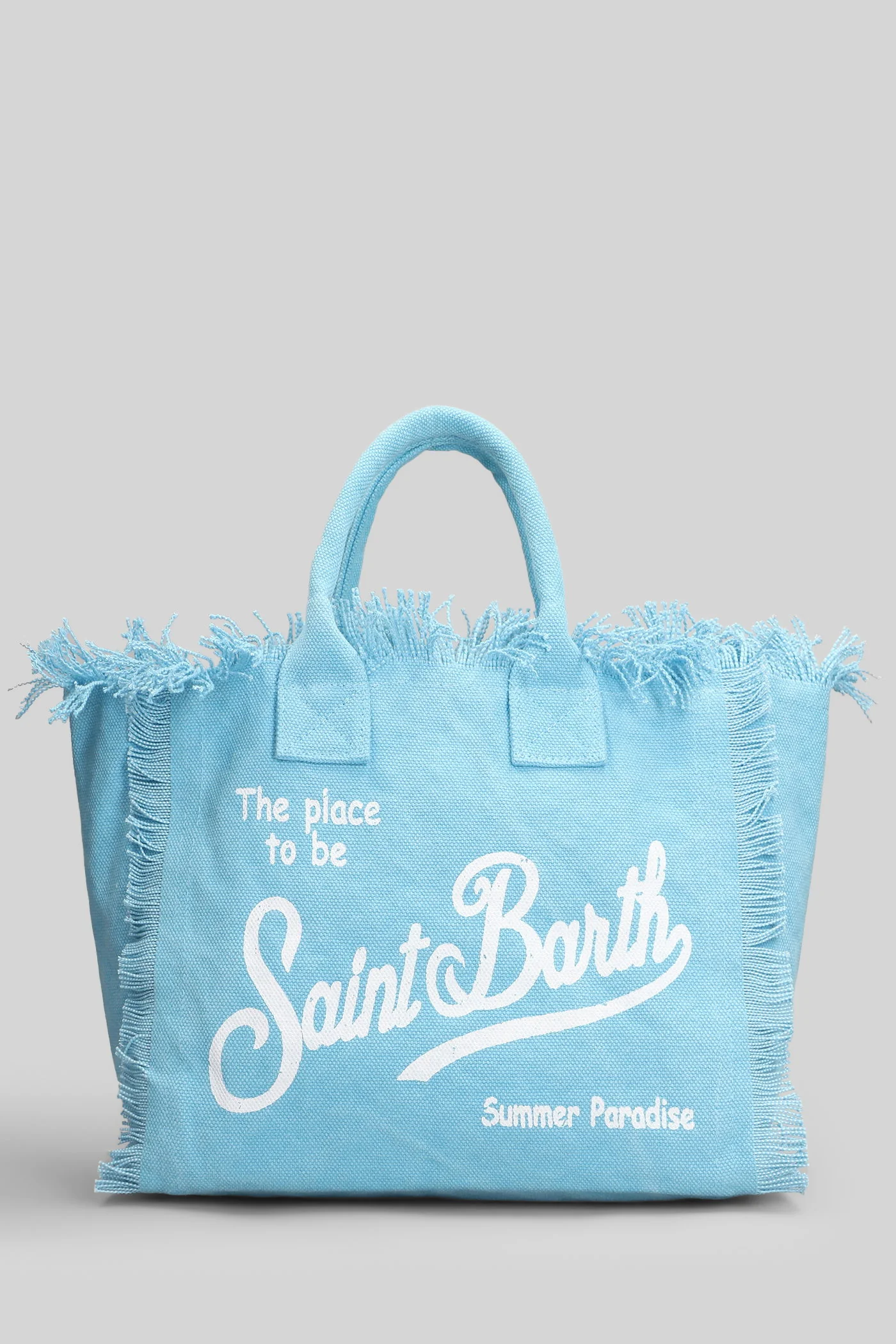 Colette Linen Hand bag in cyan canvas - Image 3