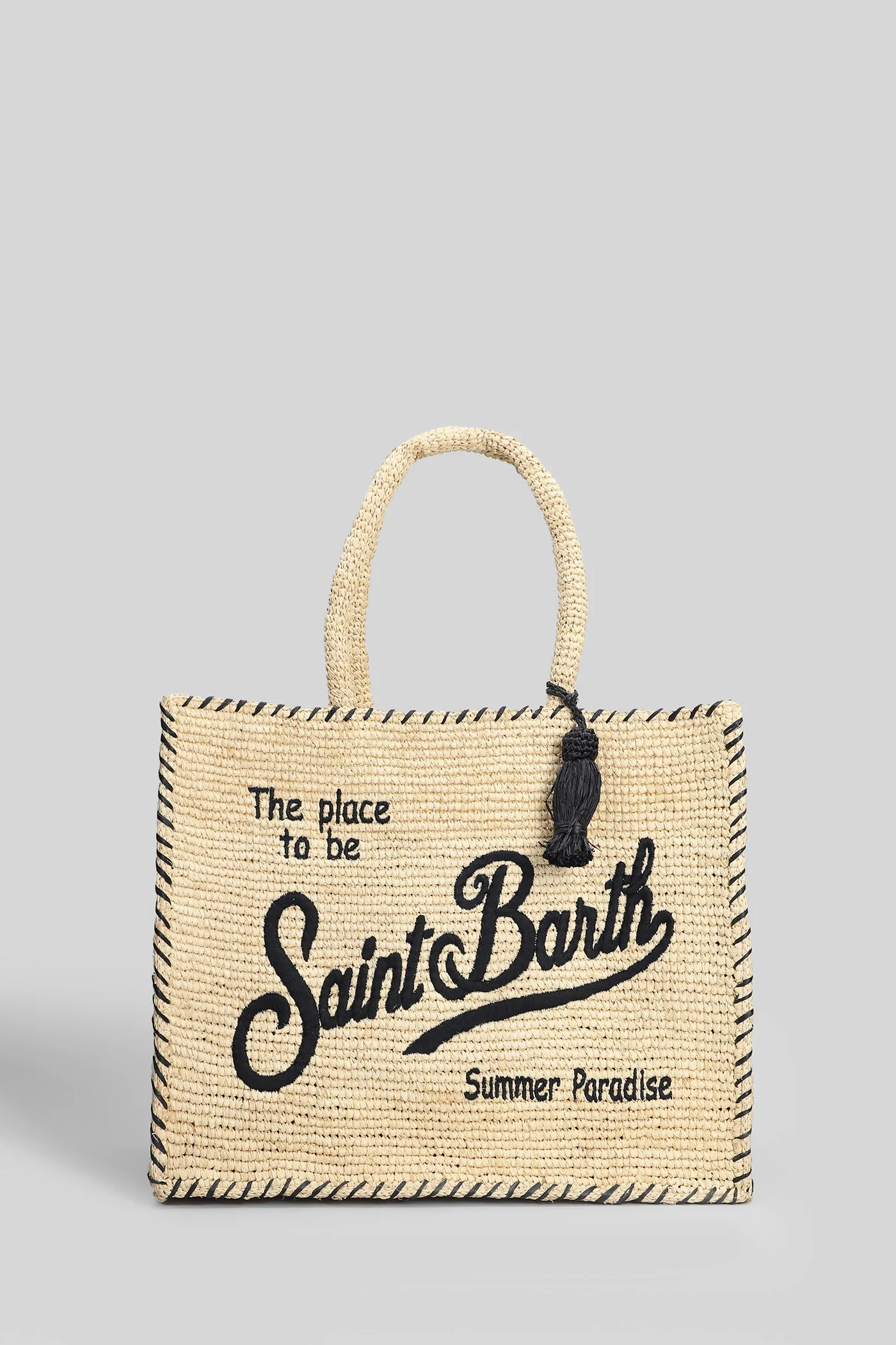 Colette Raffia Hand bag in white raffia