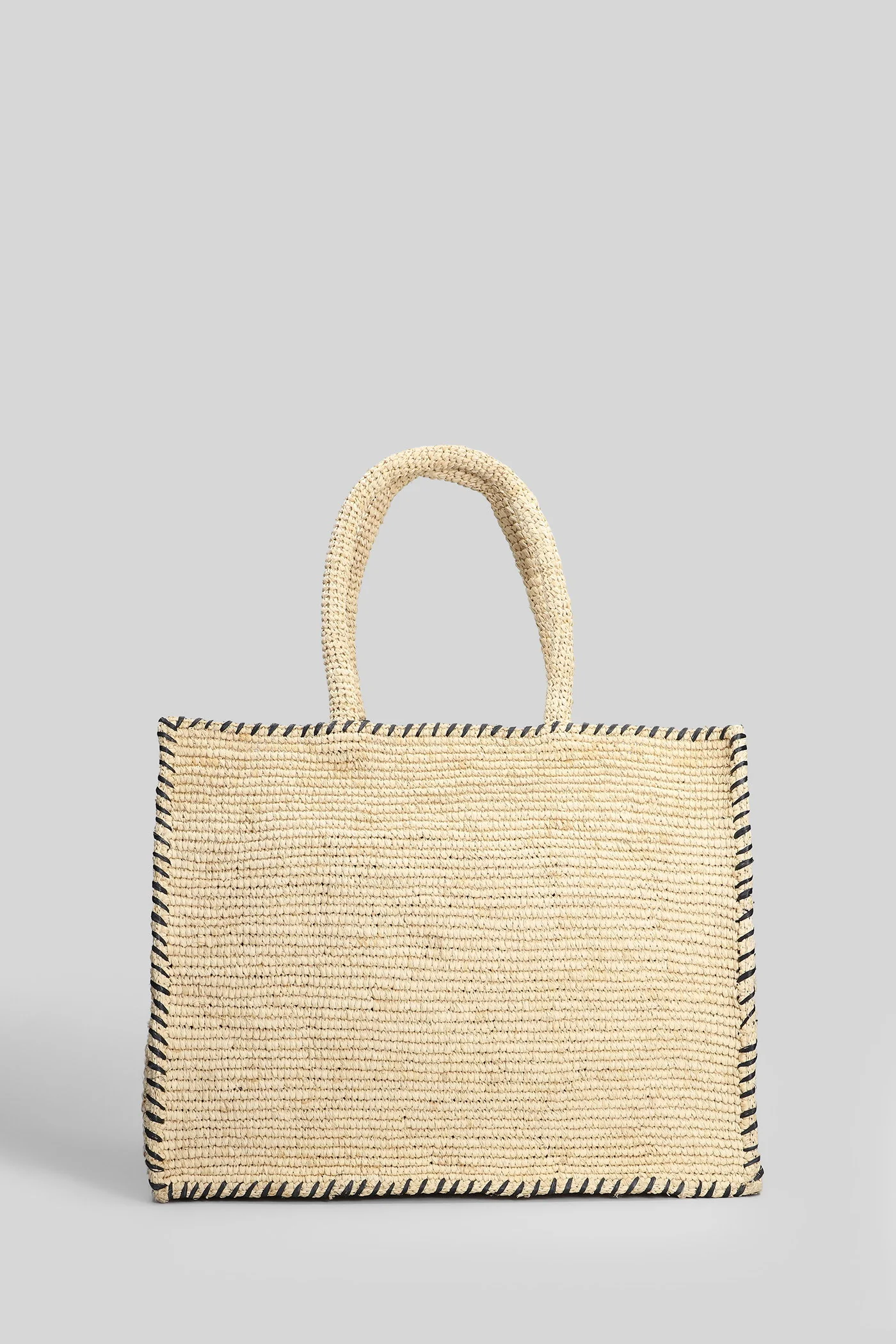 Colette Raffia Hand bag in white raffia - Image 3