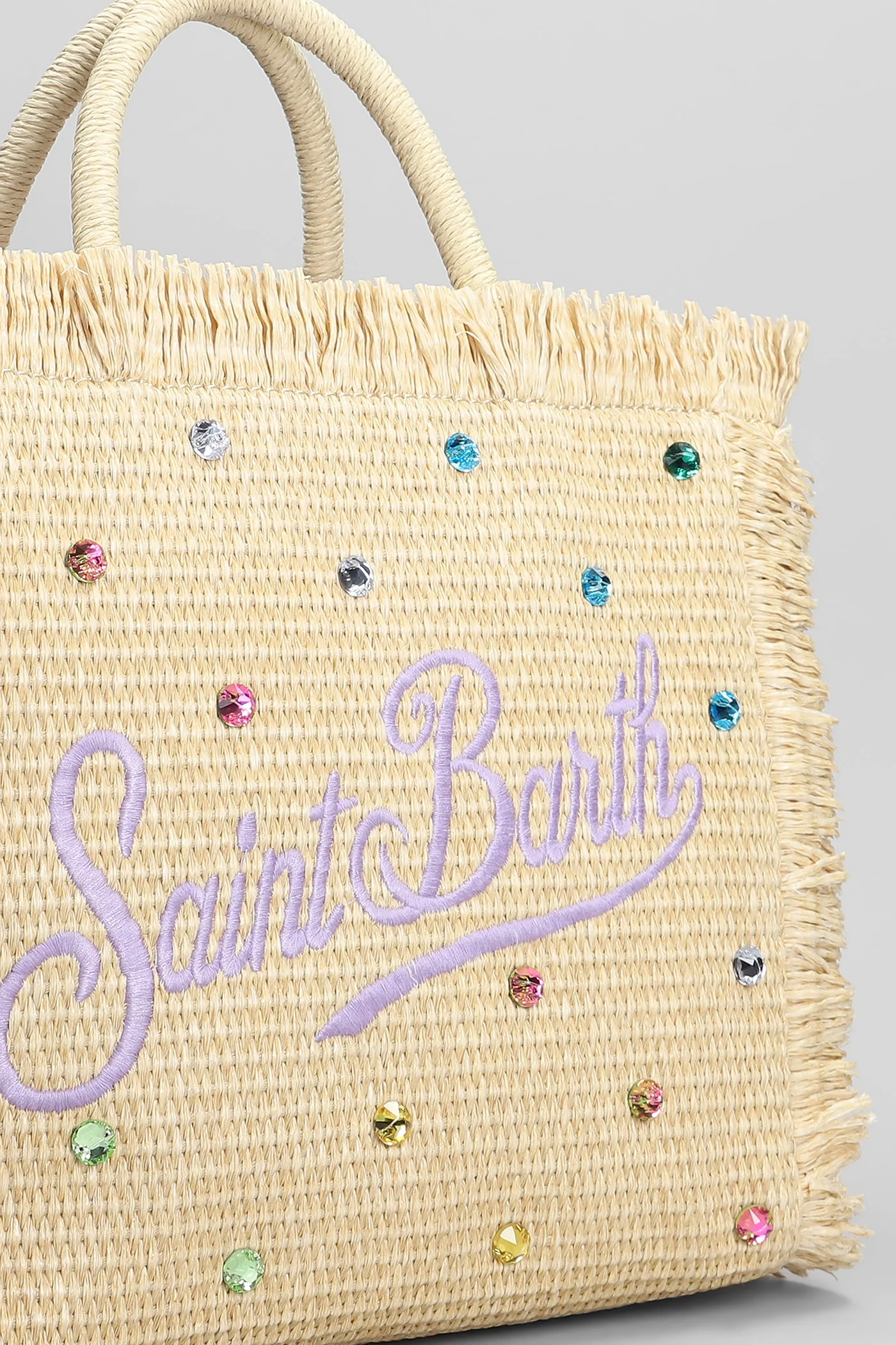 Colette straw Tote in beige raffia - Image 4