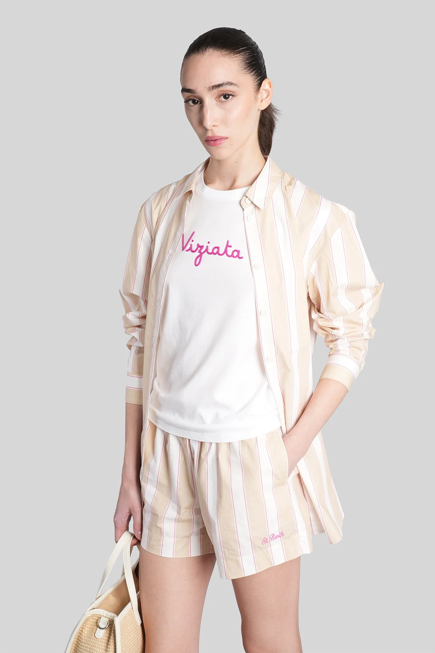 Emilie T-Shirt in white cotton - Image 2