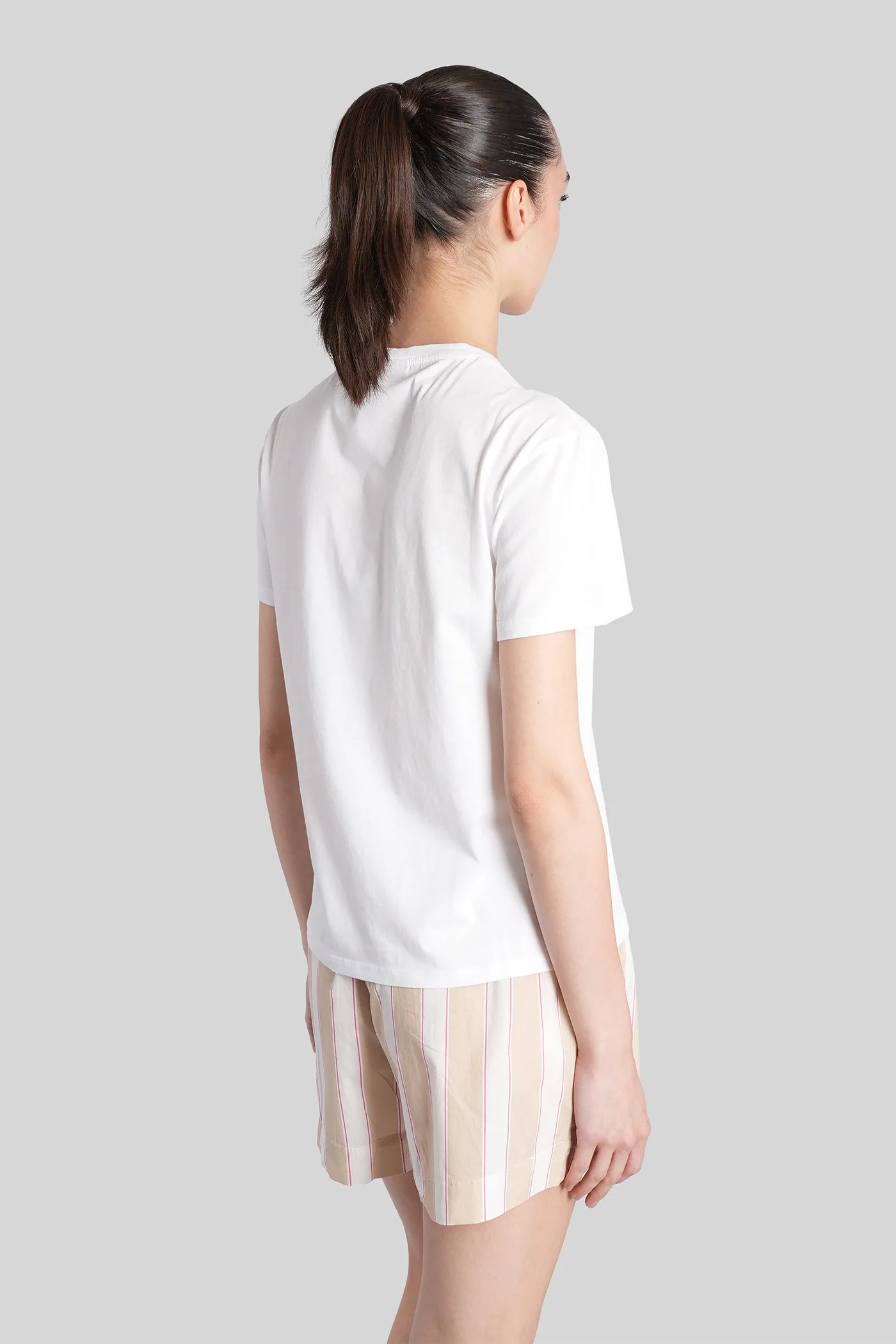 Emilie T-Shirt in white cotton - Image 3