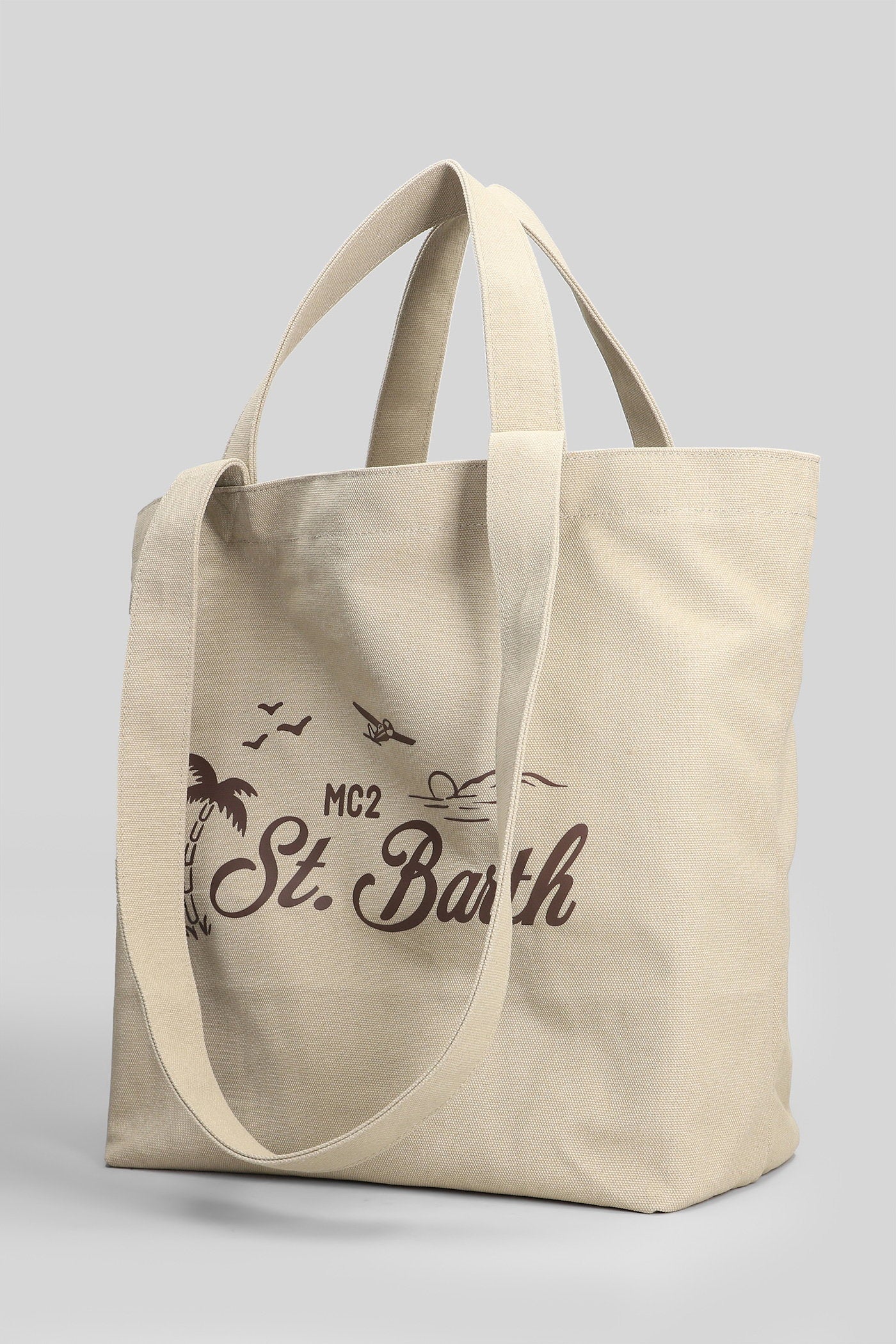 Essential Beach Cott Tote in beige cotton - Image 2