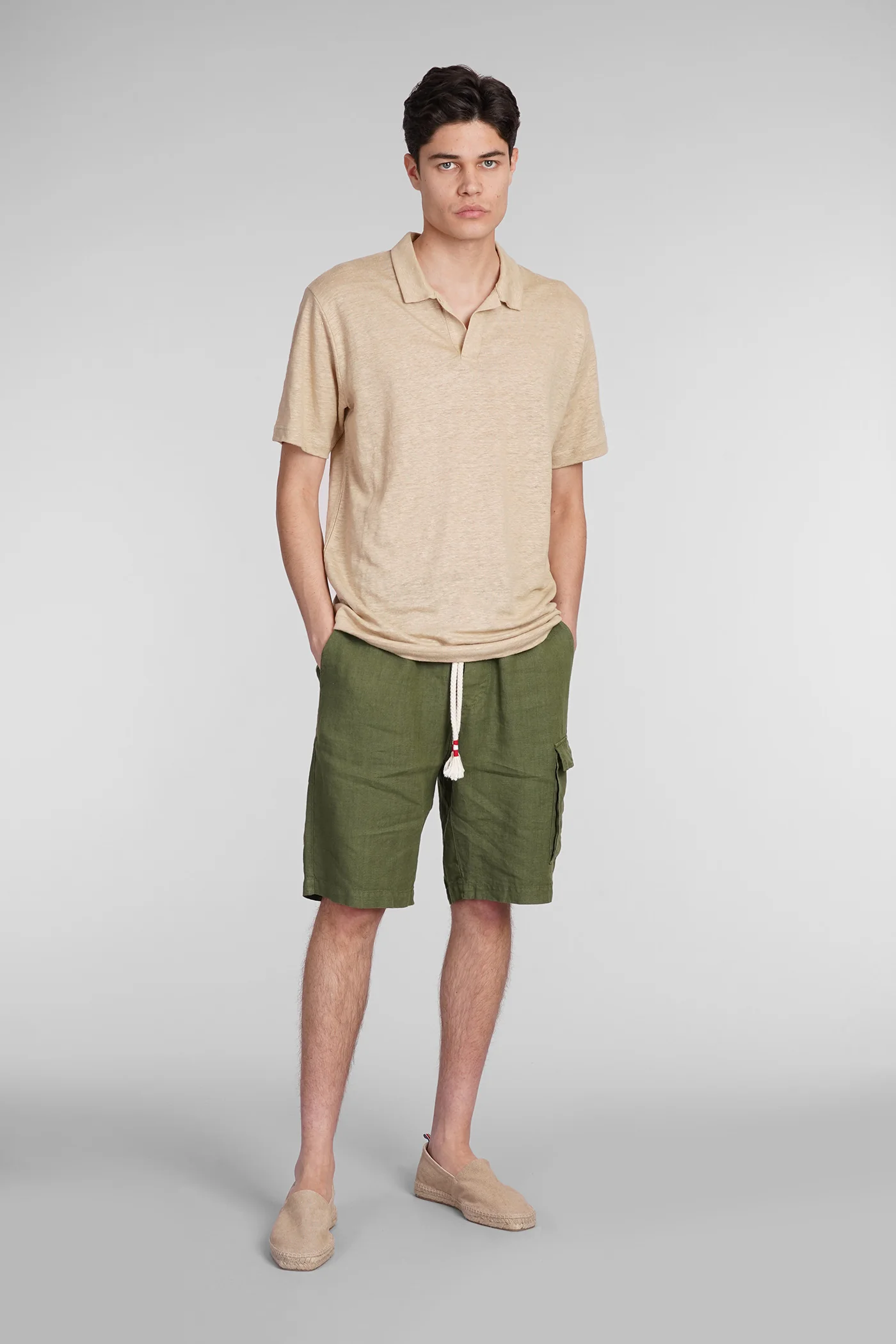 Fraser Polo in beige linen - Image 2