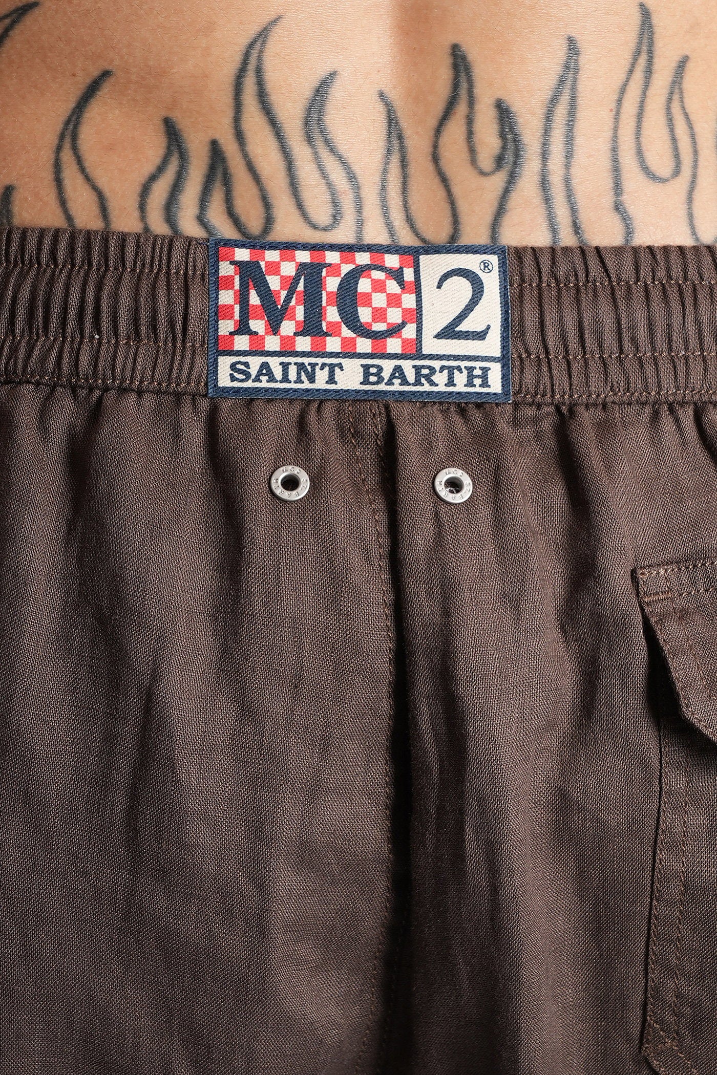Gustavia Line Beachwear in brown polyamide - Image 5