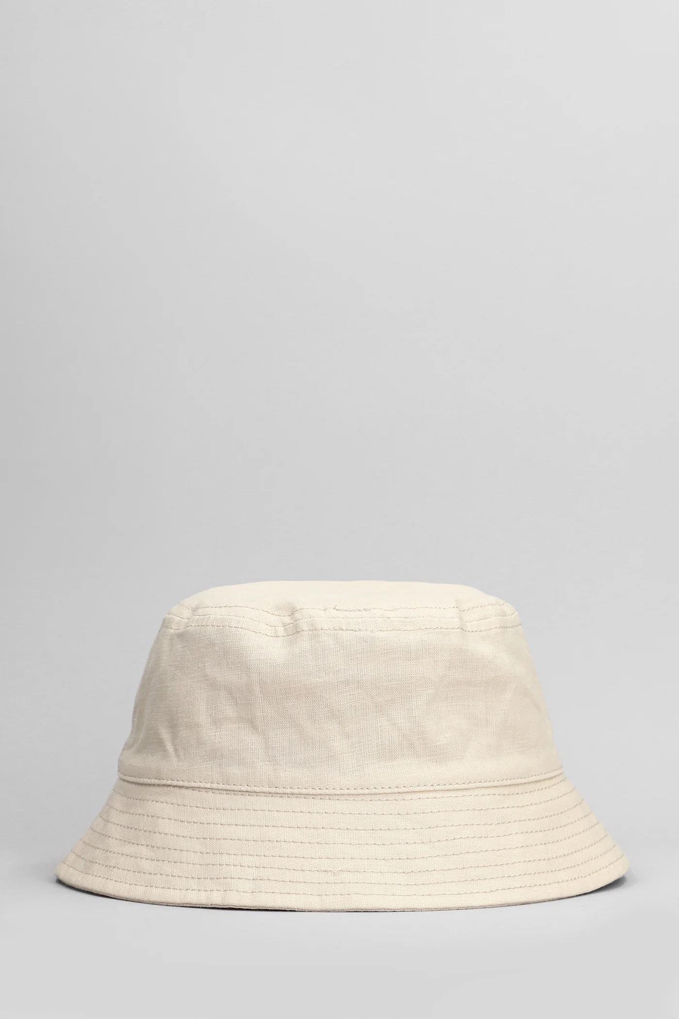 James Hats in beige linen - Image 3