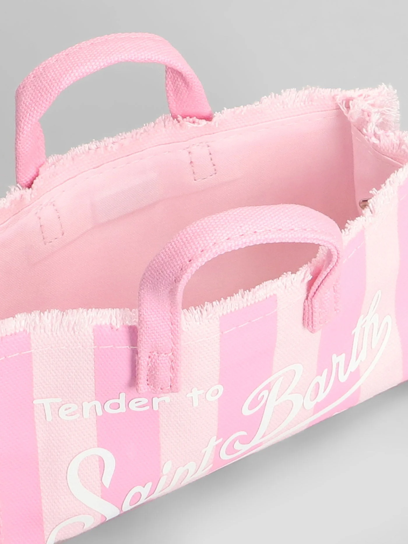 Phone bag Hand bag in rose-pink cotton - Image 4