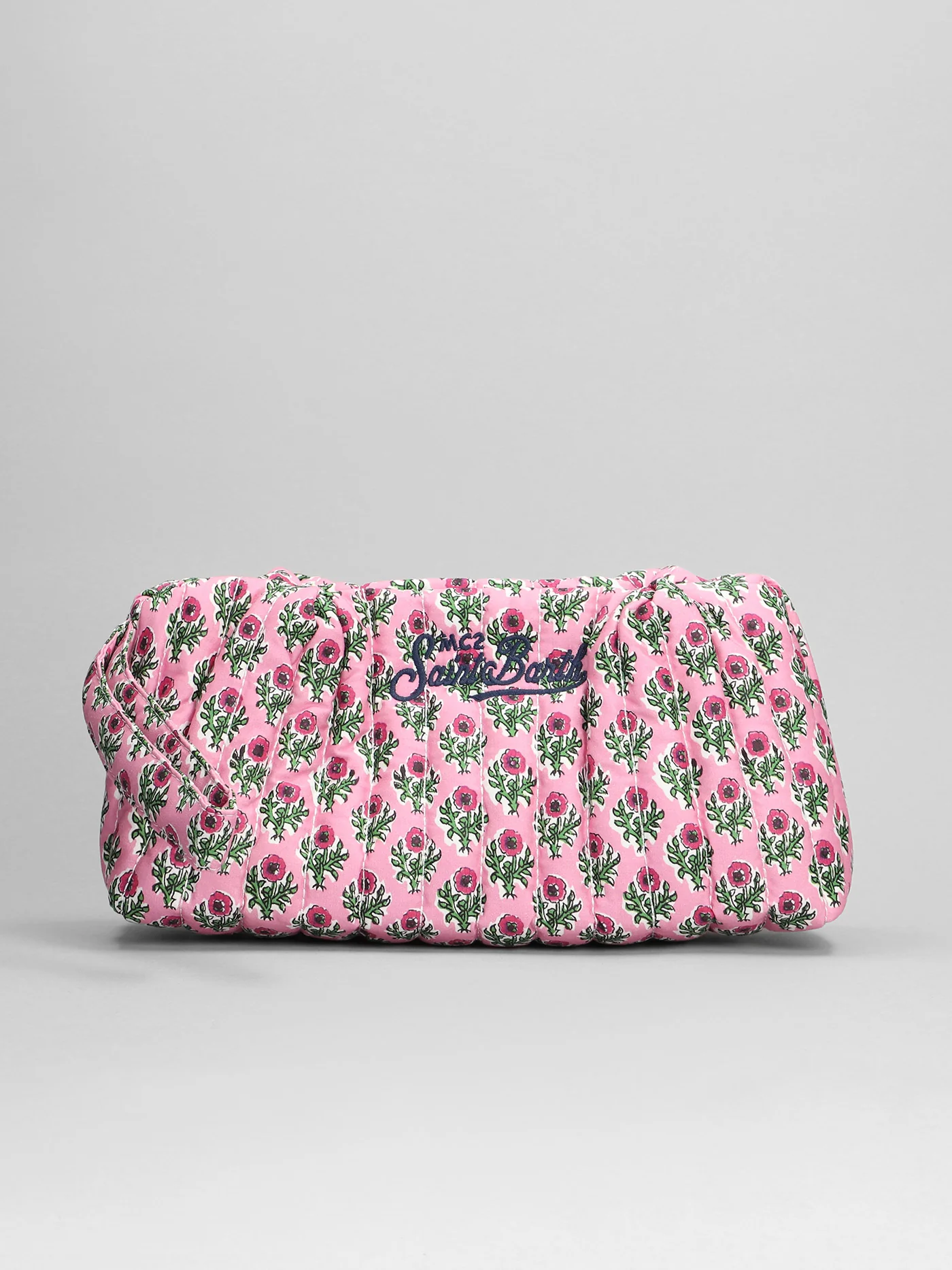 Small pouch Clutch in rose-pink cotton